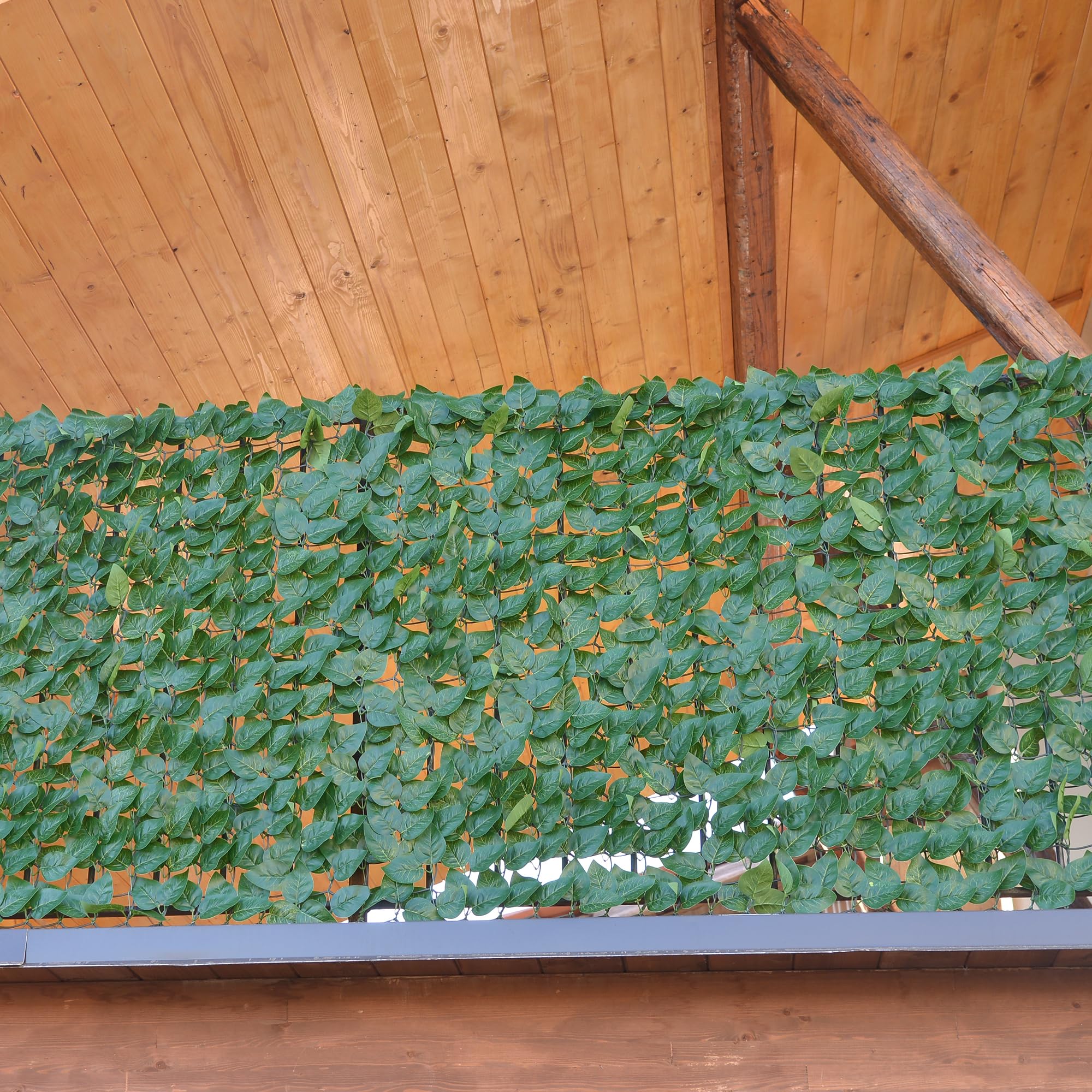TENAX Divy Laurus PRO 100x300 cm Verde, Siepe Sintetica con Foglie in Polietilene Tipo Lauro per la Schermatura Frangivista di Balconi, Giardini e Recinzioni