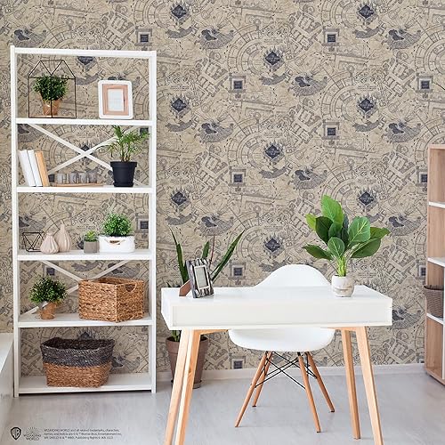 Miniatura 3 de RoomMates RMK12436RL - Papel tapiz para despegar y pegar con el mapa de Harry Potter