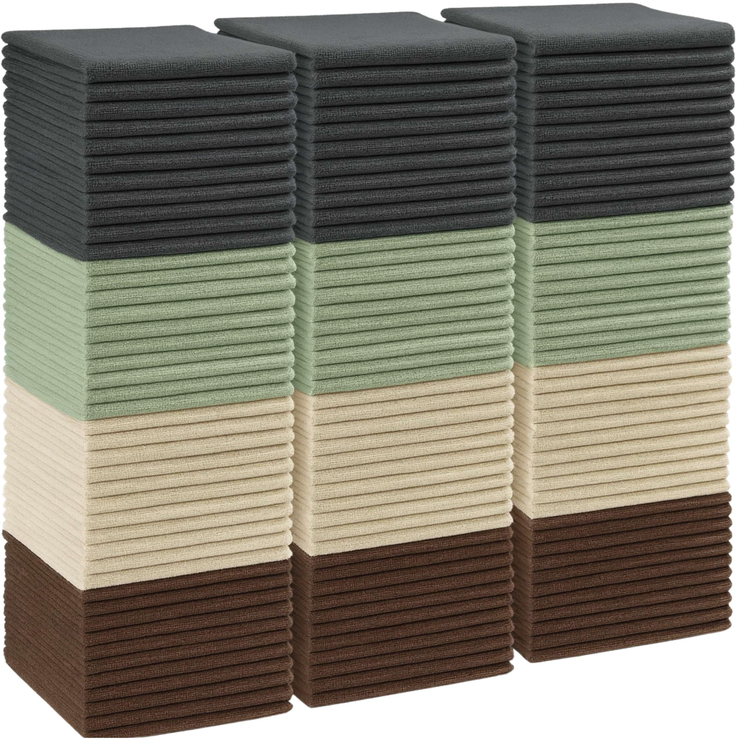 Artwelt Mikrofaser Geschirrtücher Reinigungstücher Putztücher/Putzlappen – fusselfrei, saugstark & waschbar; Küchentücher & Fensterputzer für Glas/Haushalt – 30×30 cm - 144 Stück