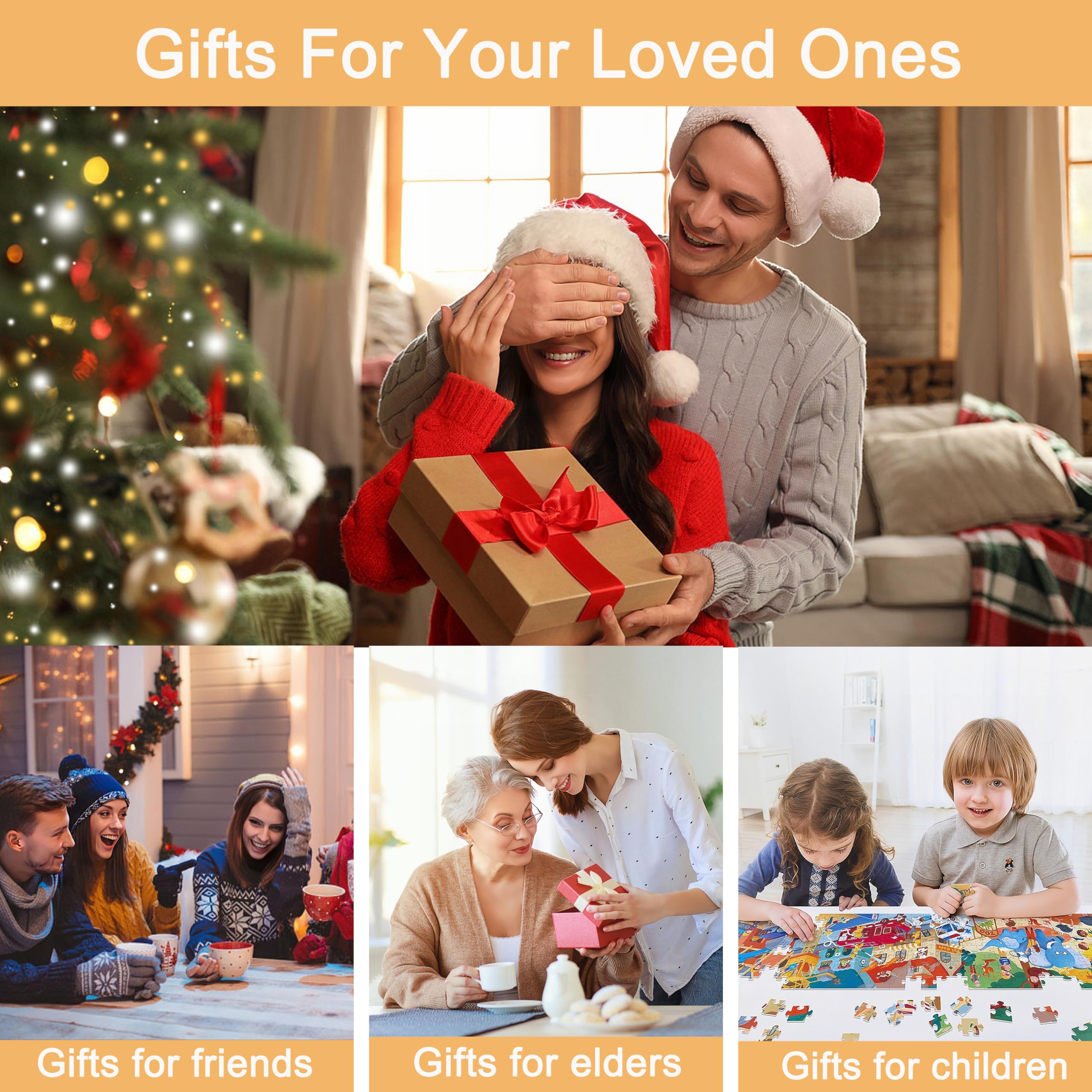 Puzzle personnalisé, puzzles personnalisés à partir de photos 35/120/200/300/500/1000 pièces, puzzle en bois personnalisé cadeau pour famille, mariage, anniversaire, Saint-Valentin, animal domestique