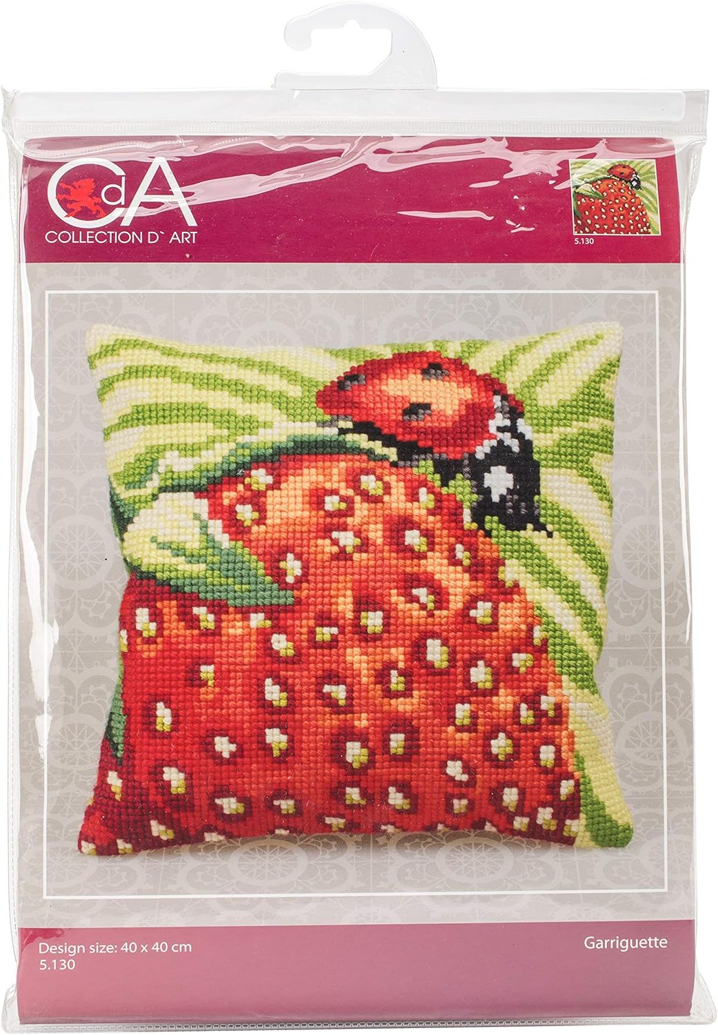 RTO Garriguette Collection D'Art Stamped Needlepoint Cushion Kit, 40 x 40cm