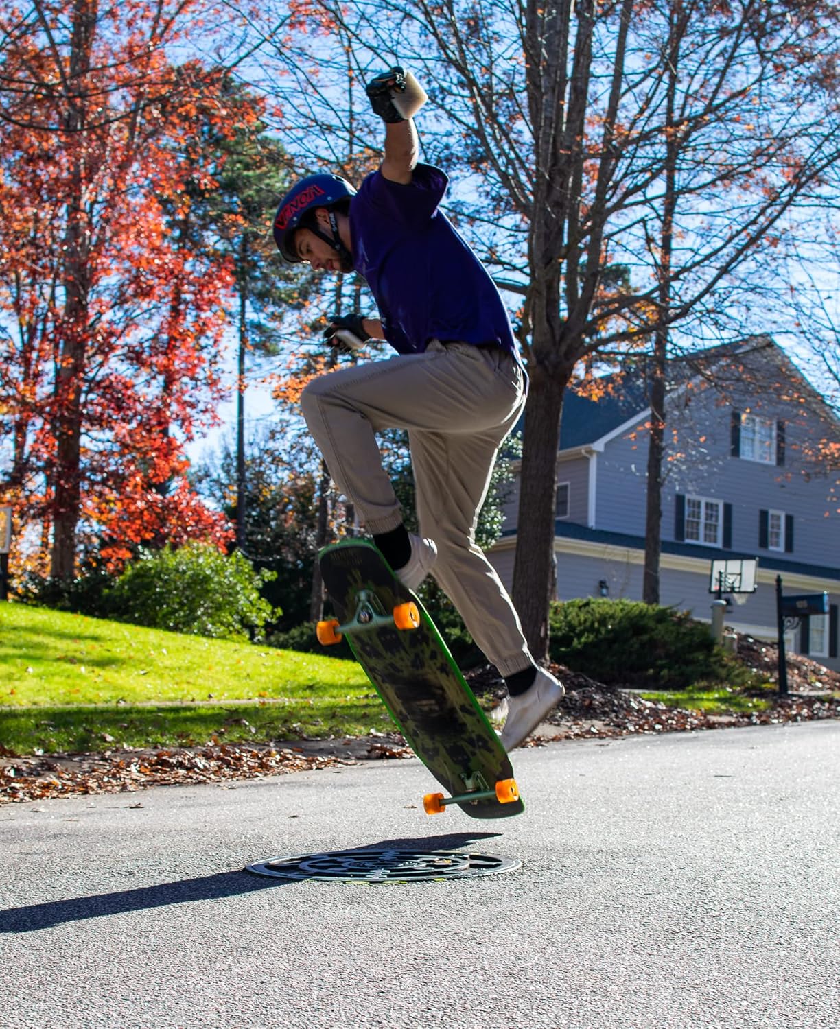 Longboard Skateboard, Freestyle Cruiser, Waterproof and Wood Construction, Cruise Skateboard and Longboard Decks, Lightweight Build (Elixir Deck Only)