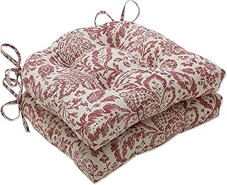 Pillow Perfect Indoor/Fairhaven Red Chair Pad, 2 Count (Pack of 1)