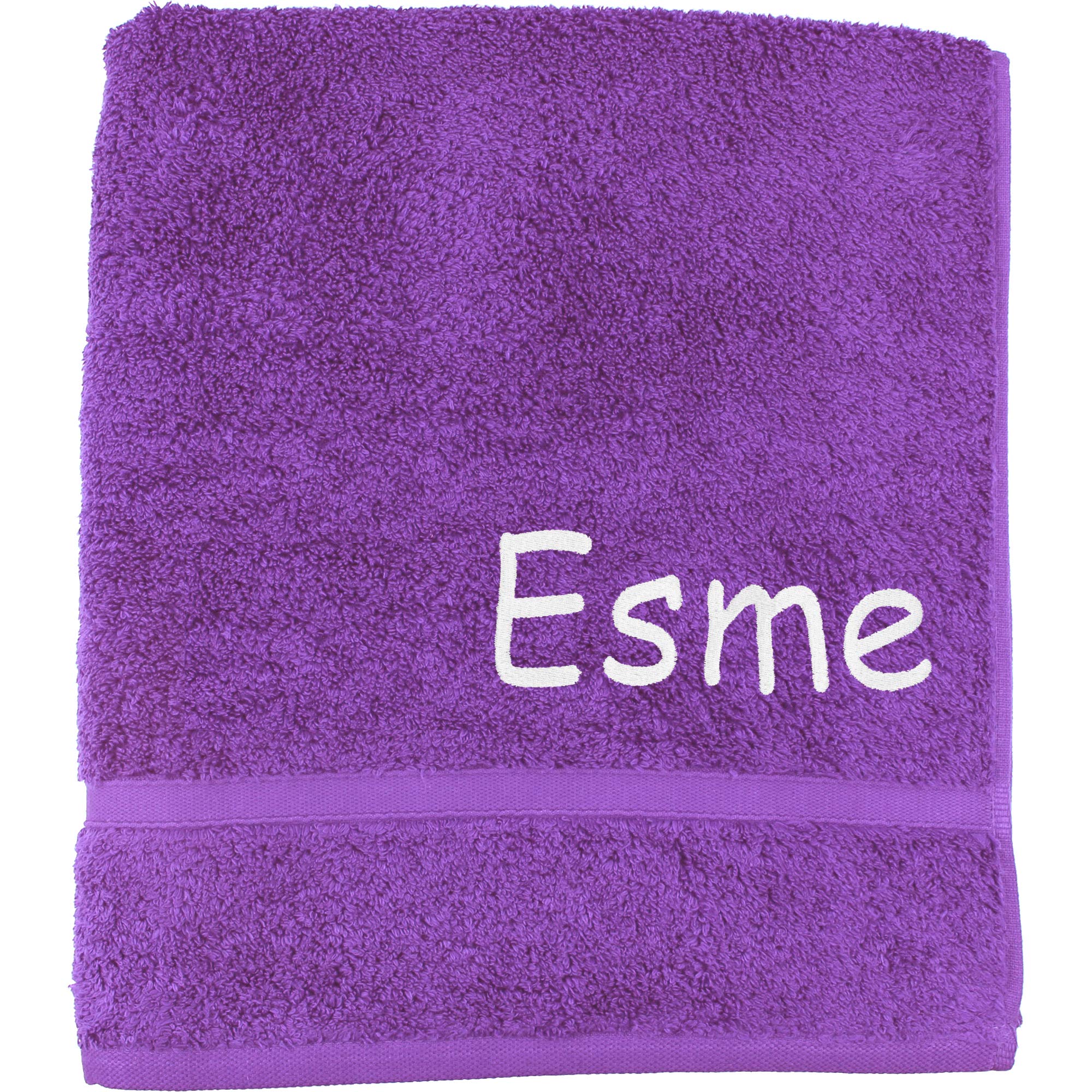 Teddyt's Purple (One Name) Personalised Name Children's School Pe Swimming Towel Large (Purple (One Name))