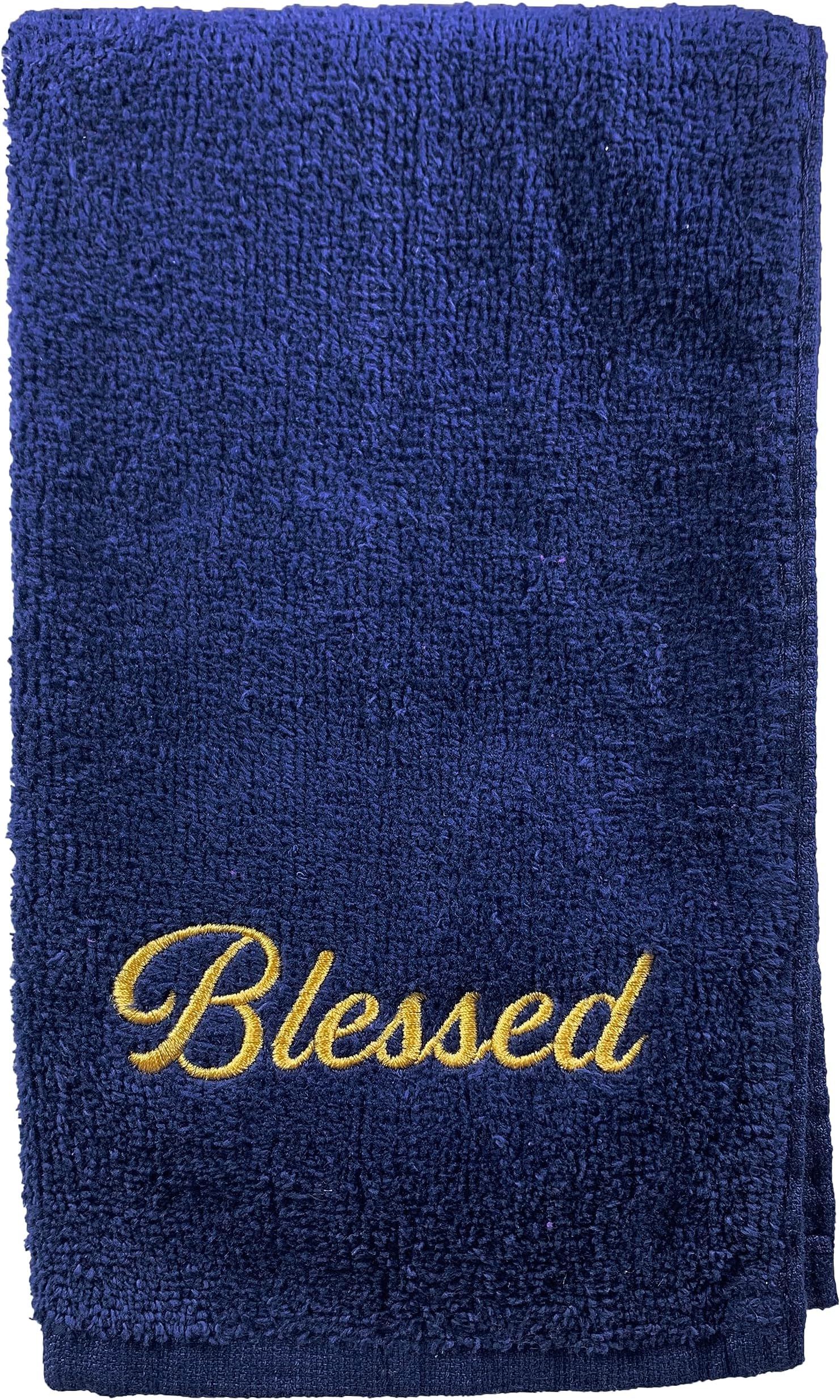 Swanson Christian ProductsEmbroidered Hand Towels - 'Blessed' - Gifts for Pastor, Clergy, & Ministers - Pastor Towel (NAVY BLUE)
