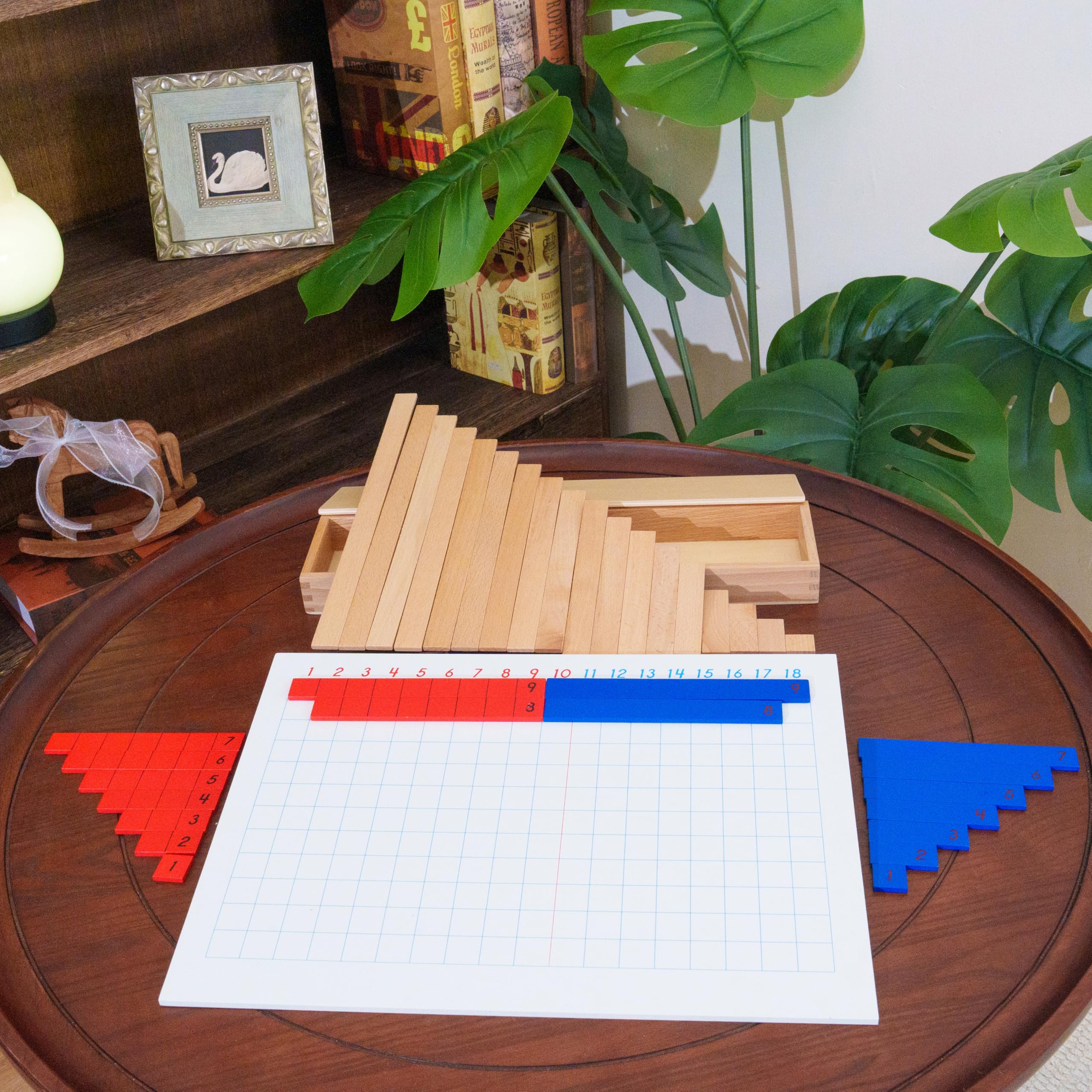 Montessori materiali matematici, giocattolo educativo in legno per numeri e calcoli, scuola materna e elementare, scuola domestica e aule a partire dai 3 anni (tavola di sottrazione