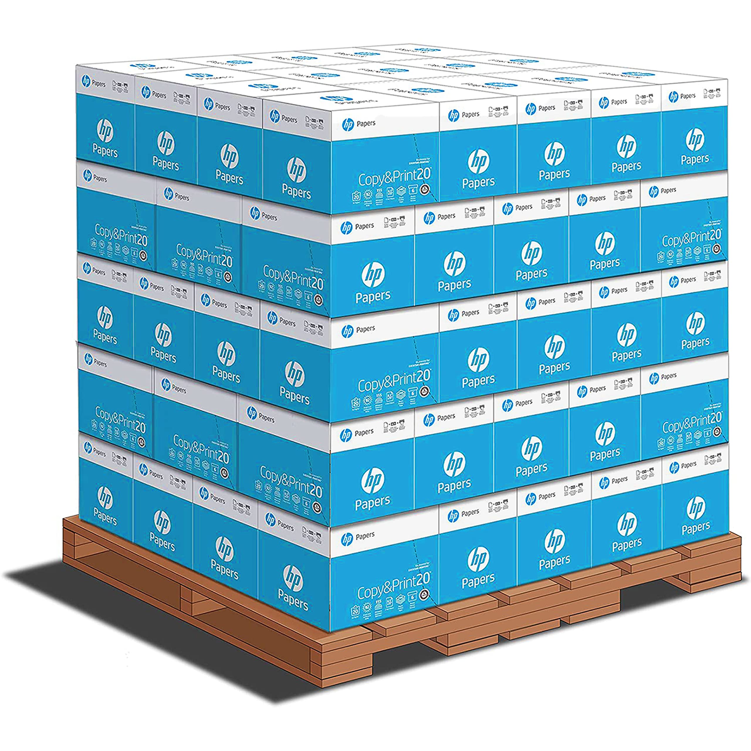 HP Papers Printer Paper 8.5 x 11 Paper Copy &amp;Print 20 lb 80 Case Pallet - 192,000 Sheets 6 Pack Case - 2400 Sheets |FSC Certified 800350P|200010P
