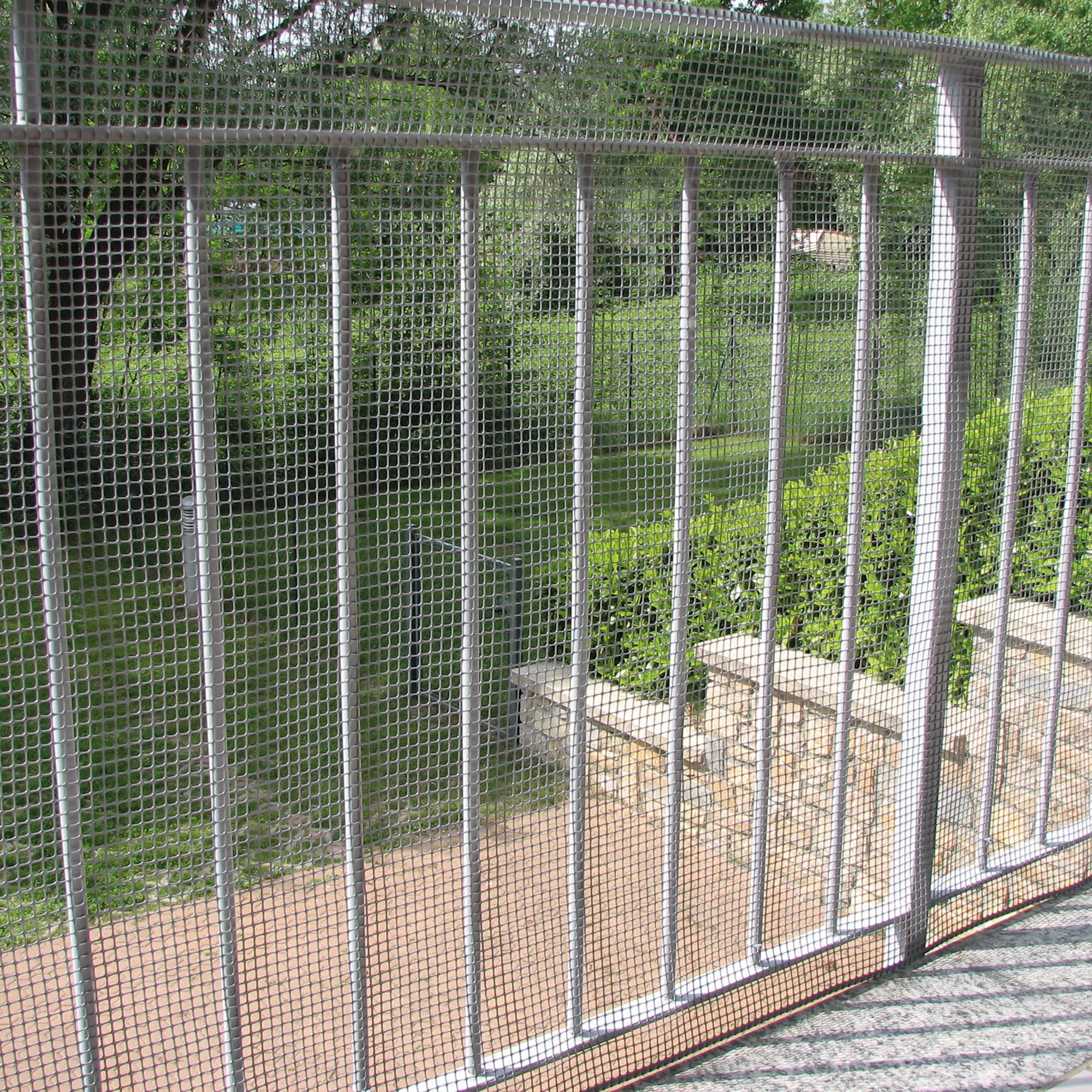 TENAX Malla de Plástico Quadra 10 Plata 1,00x10 m, Malla Protectora Multiuso para Balcones, Vallas y Cercados