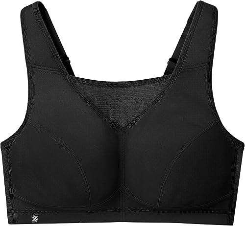 Miniatura 4 de Glamorise 1067 - Brasier deportivo tipo camisola sin rebote y sin aros, para mujer