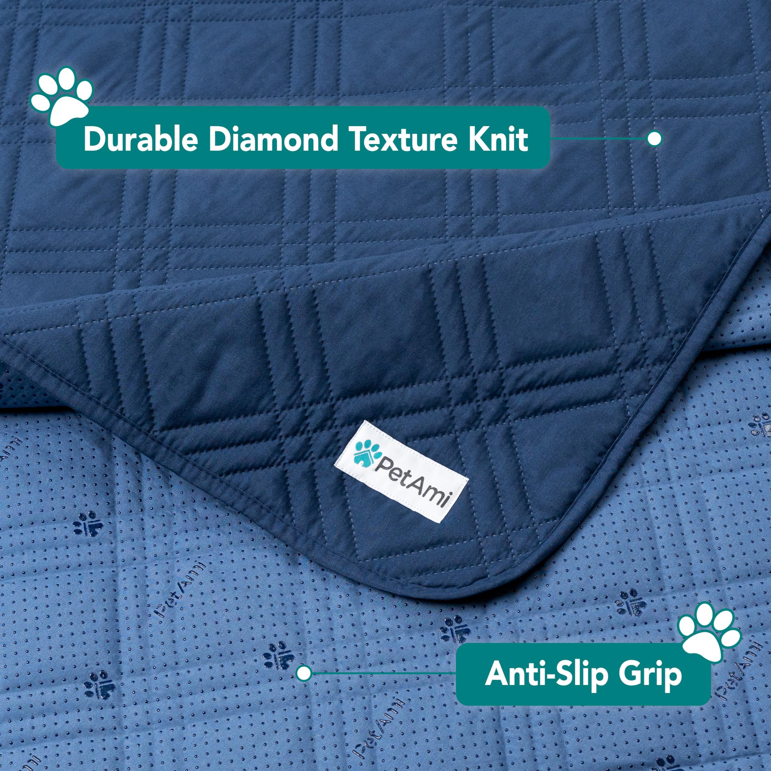 PetAmi Funda de sofá impermeable para perros, manta impermeable para mascotas, funda reversible para muebles, protector de sofá para cama de mascotas y gatos, manta lavable e impermeable para asiento