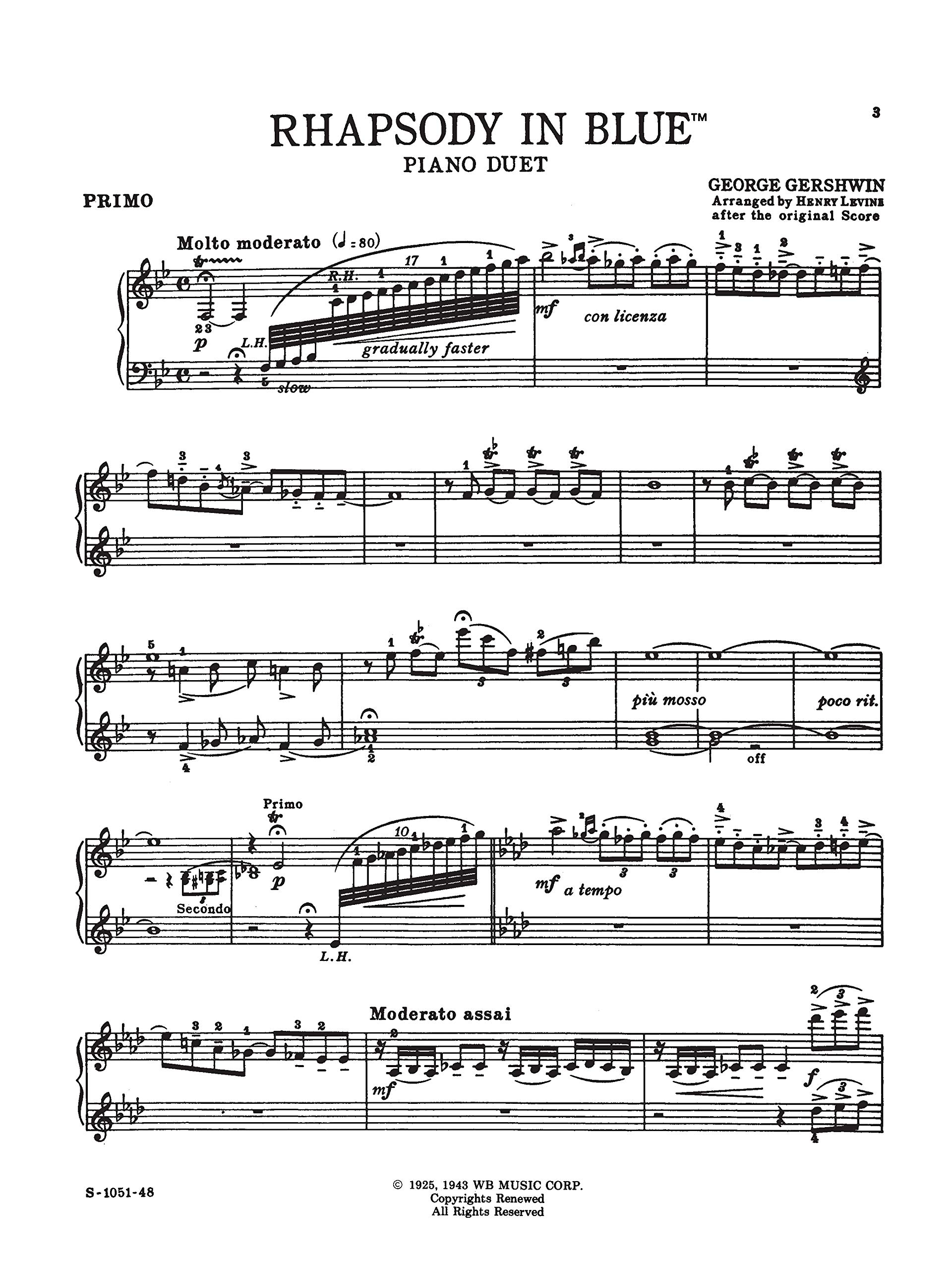 Rhapsody in Blue: One Piano, Four Hands: the Piano Works of George Gershwin
