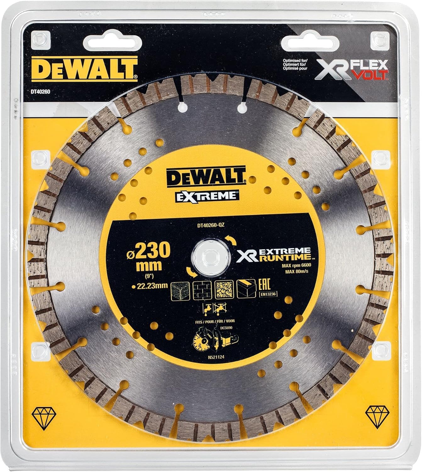 DEWALT 230MM X 22MM Extreme RUNTIME DIAM Blade