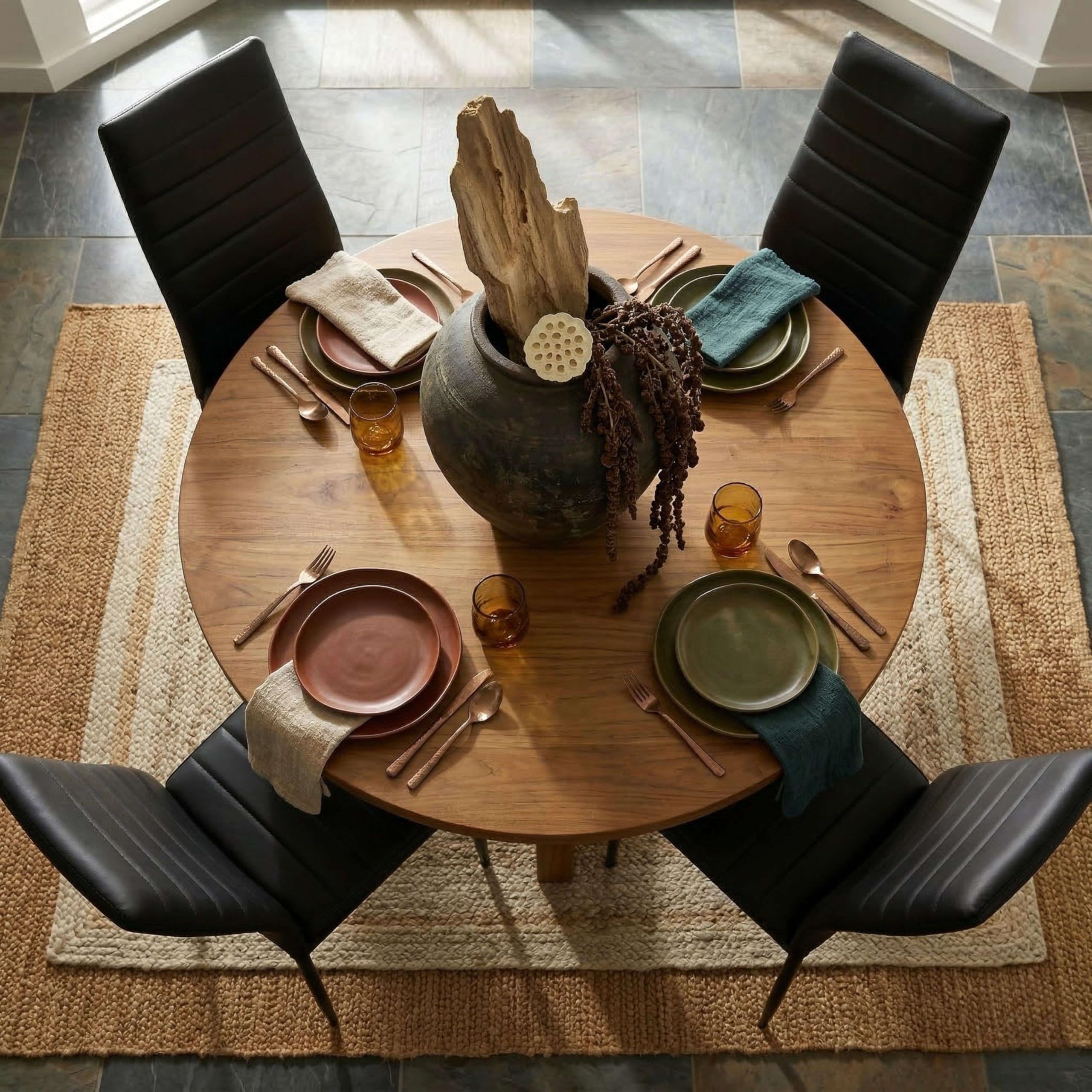 Miroytengo Pack de 4 Sillas Avat para Salón Comedor Estilo Moderno en Color Negro 42x96x52 cm
