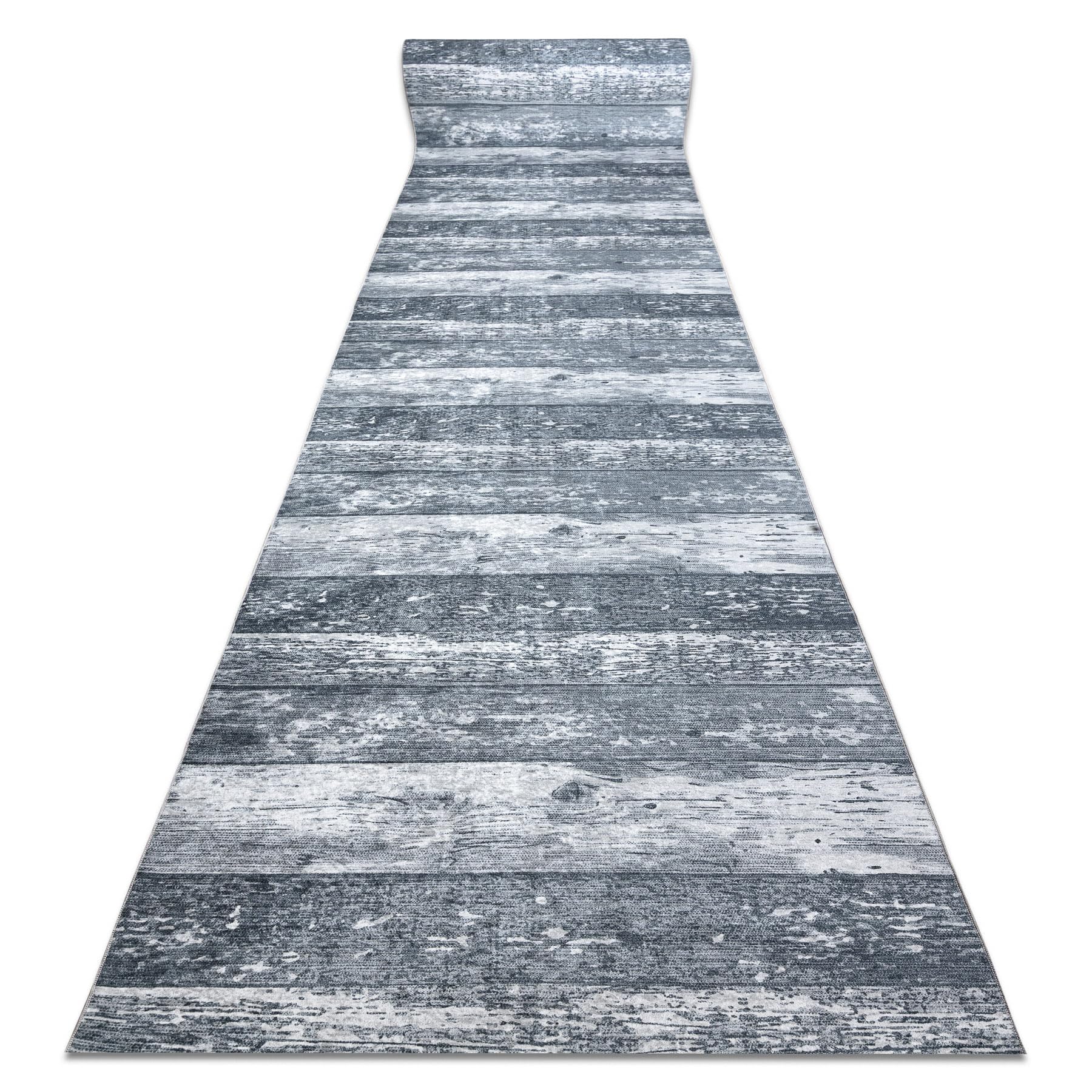 Läufer Antirutsch Lotus DESKI 60930 Bretter grau ZUM WASCHEN 60 cm 60x940 cm grau