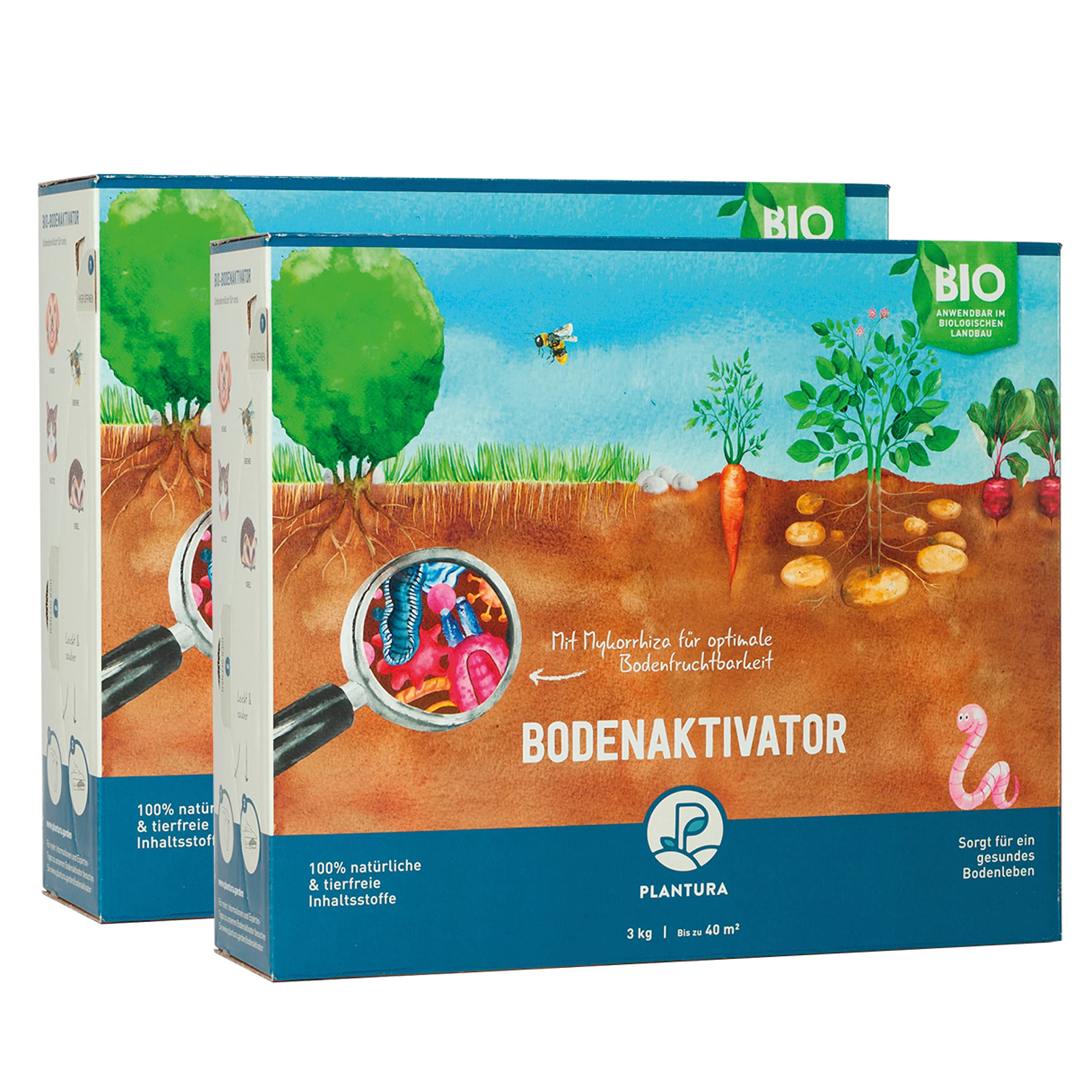 Plantura Bio-Bodenaktivator, mit lebenden Mykorrhiza-Pilzen, Langzeitwirkung, 6 kg für 80 m²