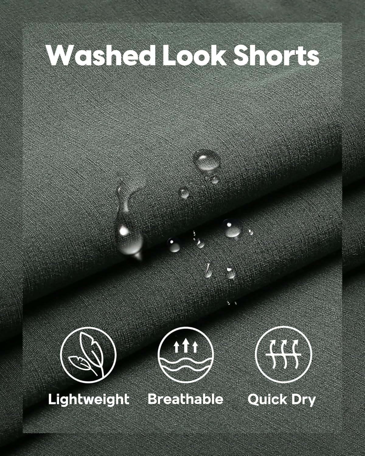 maamgic Men's 5 inch Inseam Shorts Pull-On Relaxed Fit Comfort Stretch Short Shorts with Pocket - Image 3