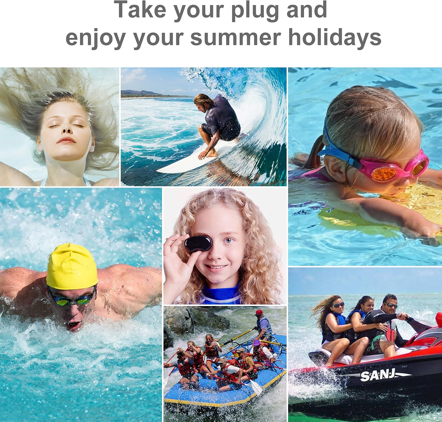 Swimming Ear Plugs,3 Pairs Professional Waterproof Reusable Silicone Earplugs for Swimming Surfing Snorkeling Showering for 14+ and Adult : Health & Household