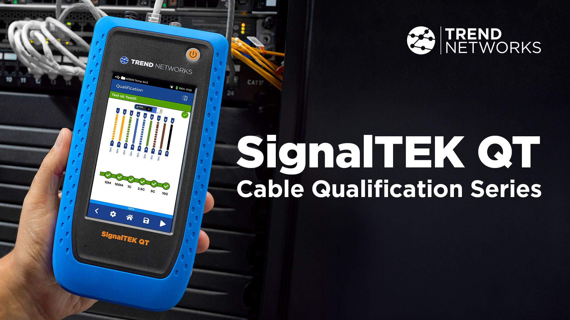 Image of TREND Networks | SignalTEK QT Pro | All-in-One 10G Copper, Fiber & Wi-Fi Qualification Tester | Advanced Wi-Fi Diagnostics | PoE Load Testing & Network Diagnostics | R166001