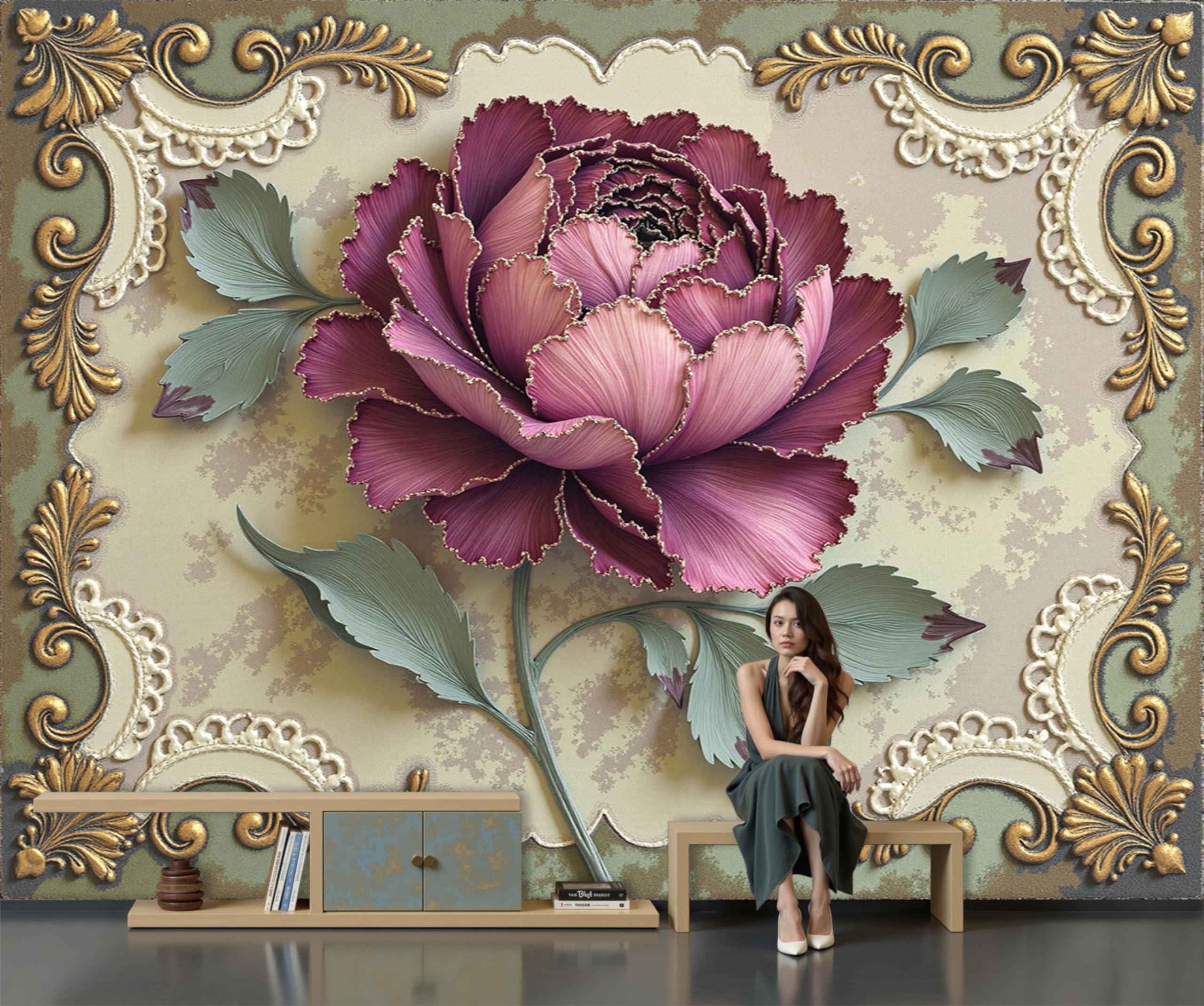 Tapisserie Murale Plante Rétro pour une Chambre Parentale Cosy