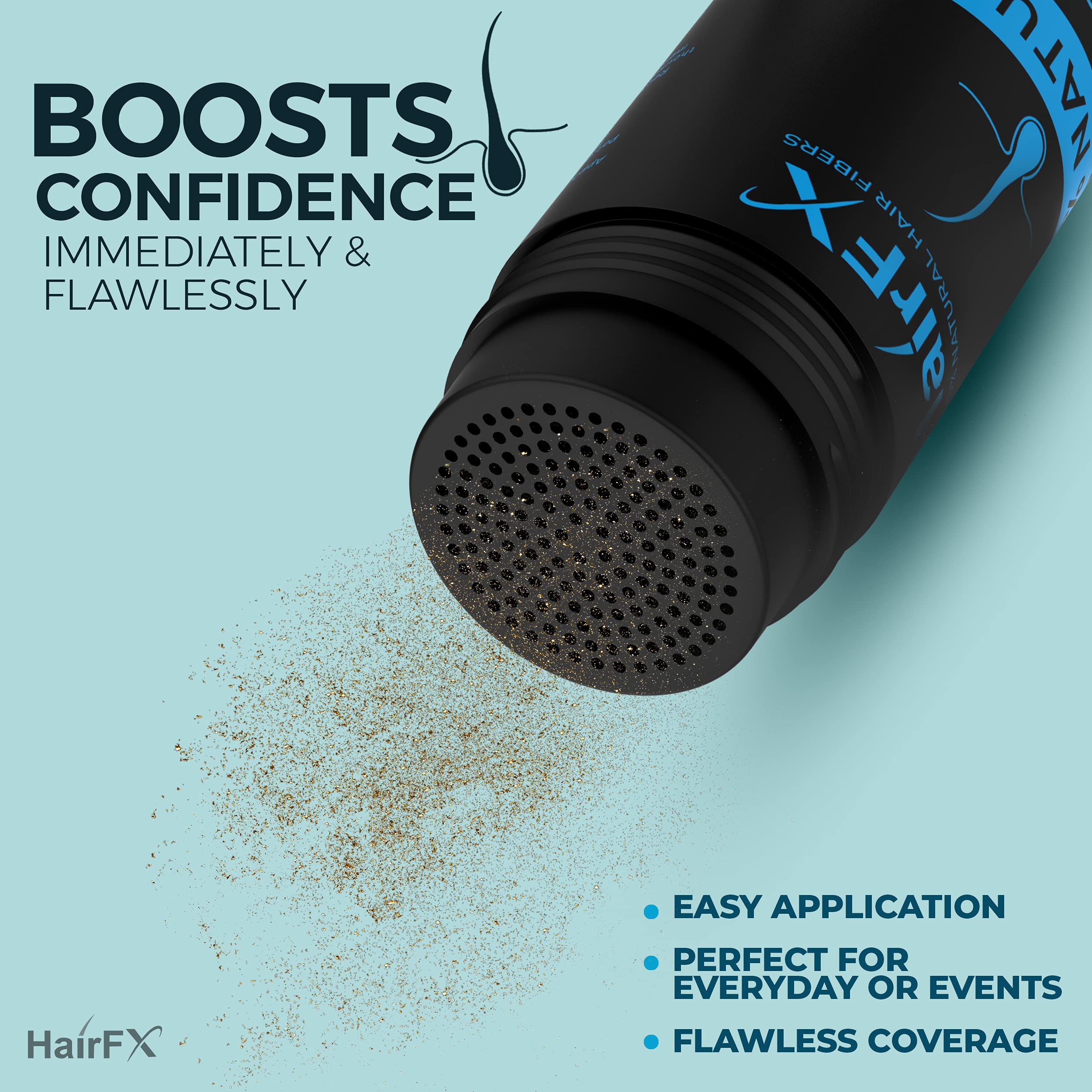 Buy HairFX Hair Fibers for Thinning Hair (BLACK) Undetectable & Natural