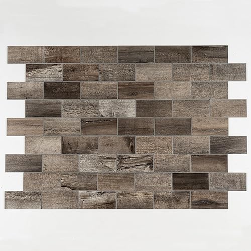 Miniatura 7 de KASARO Azulejos de pared para cocina, 20 hojas adhesivas de metro, azulejos de mosaico de PVC para despegar y pegar, azulejos decorativos para