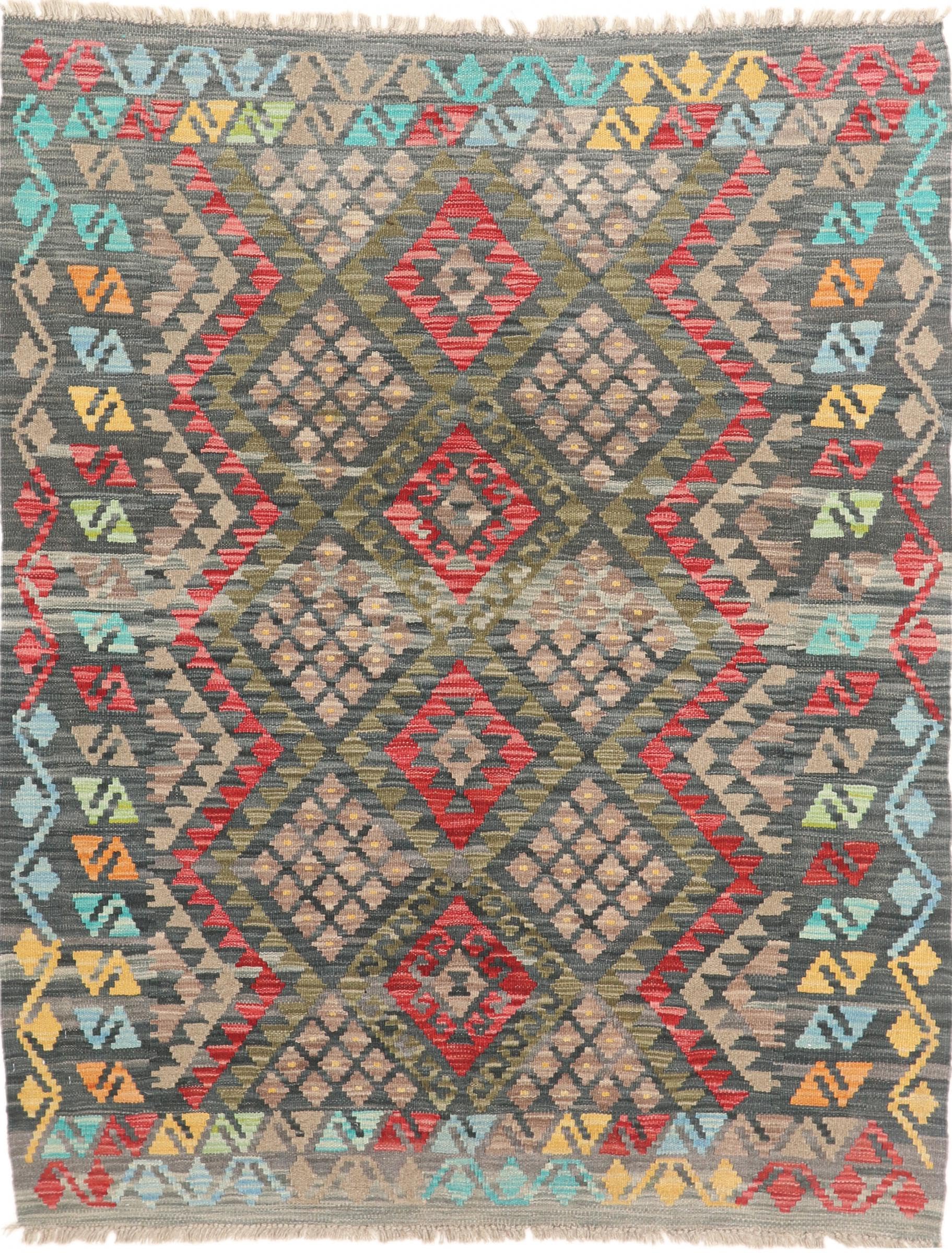 Tapis d'Orient en laine fait main, Kilim Afghan Heritage 132x169