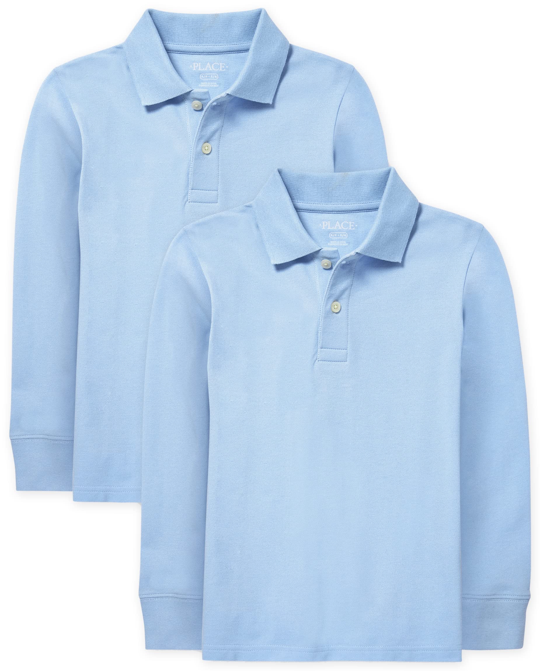 The Children's PlaceBoys Uniform Long Sleeve Pique Polo