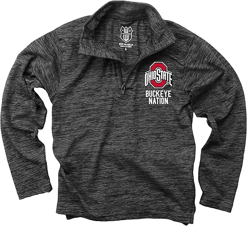 Wes and Willy Youth Boys Cloudy Yarn - Camiseta de manga larga con cremallera de un cuarto