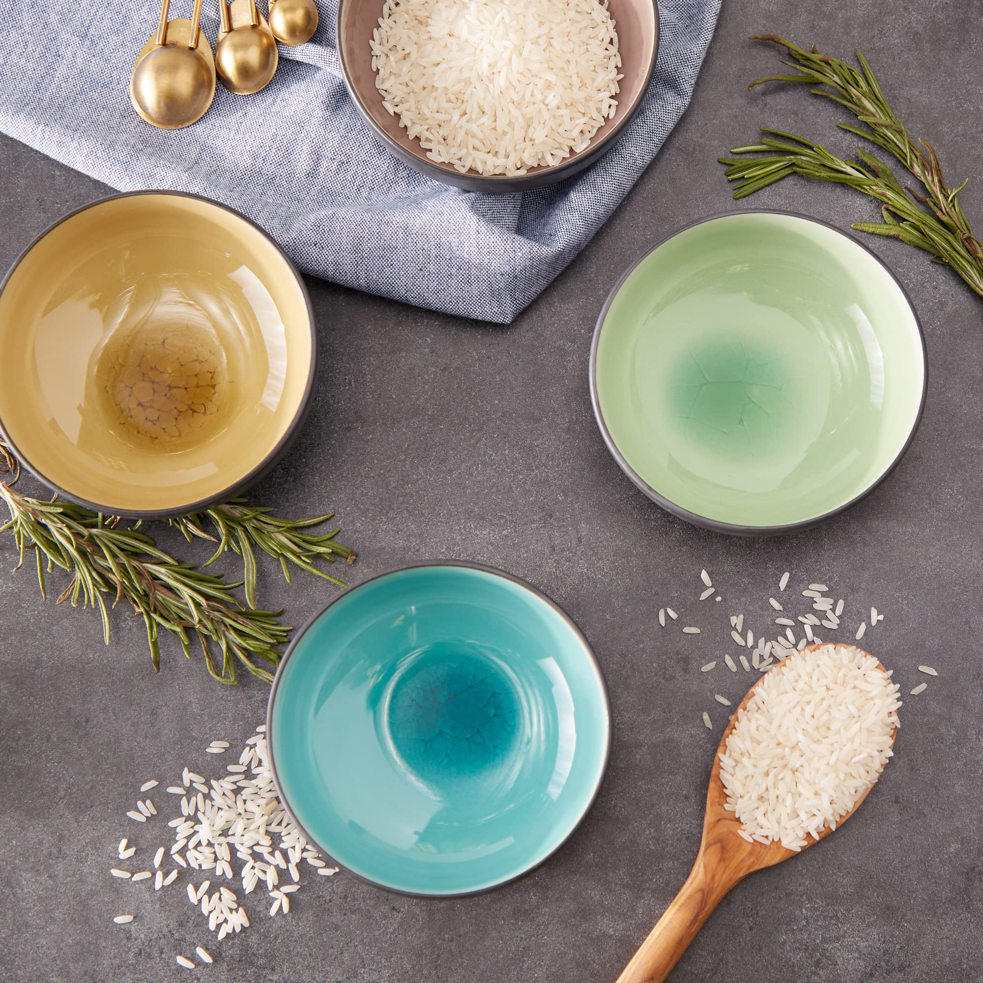 Buy RSVP International Japanese Crackle Glaze Ceramic Bowl Set