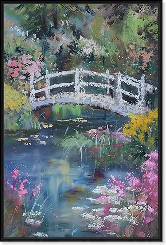 Art Remedy Hidden Garden Framed Impressionism 1 Piece Canvas Wall Art/Monet And 
