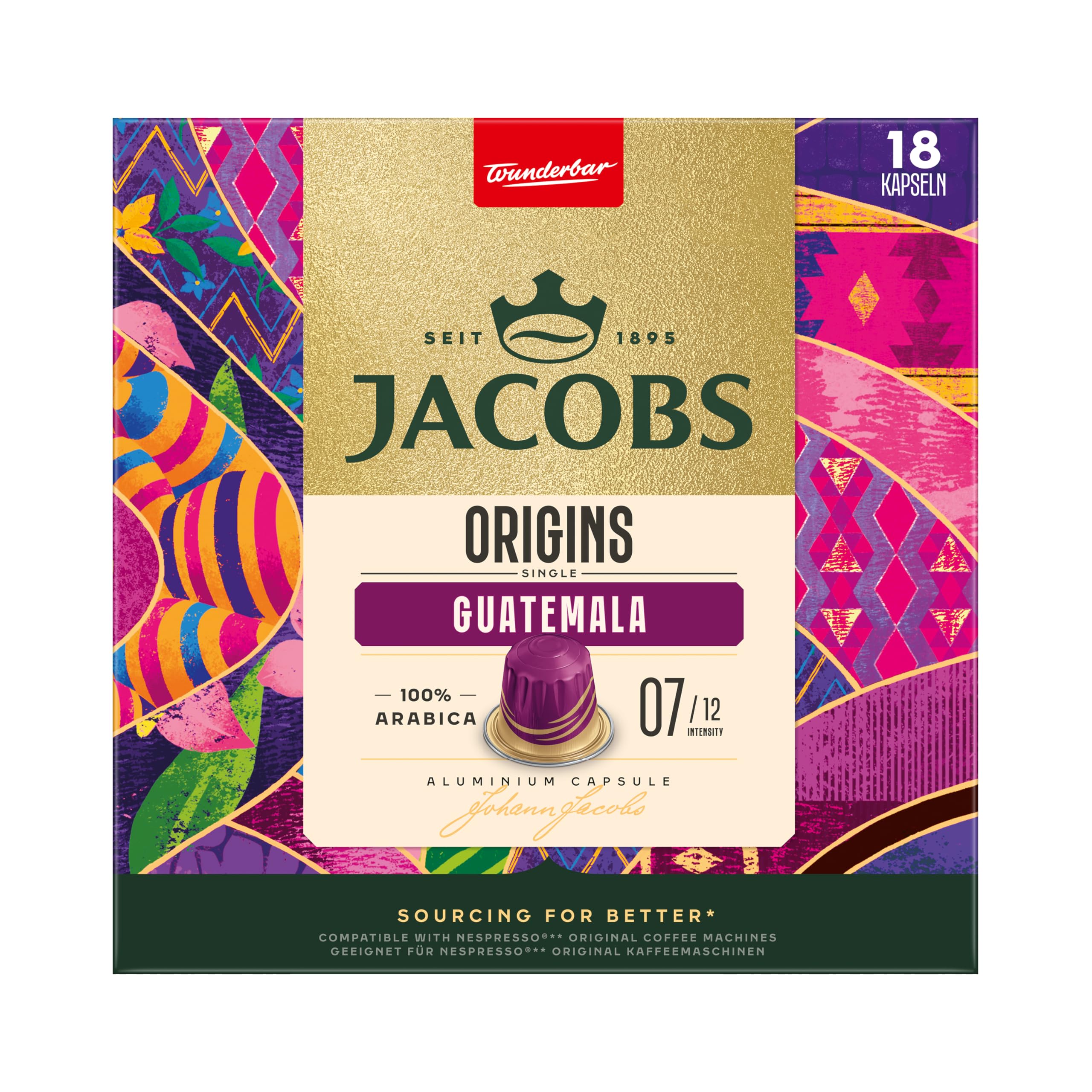 Jacobs Kaffeekapseln Vielfaltsbox, 8 Sorten, 6 x 20 + 2 x 18 Getränke, Nespresso* kompatible Kaffee Kapseln, 156 Kapseln