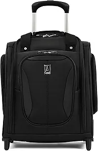 Travelpro Tourlite Softside Lightweight Rolling Underseat Compact Carry-On Upright 2 Wheel Bag, Men and Women, Black, 15-Inch