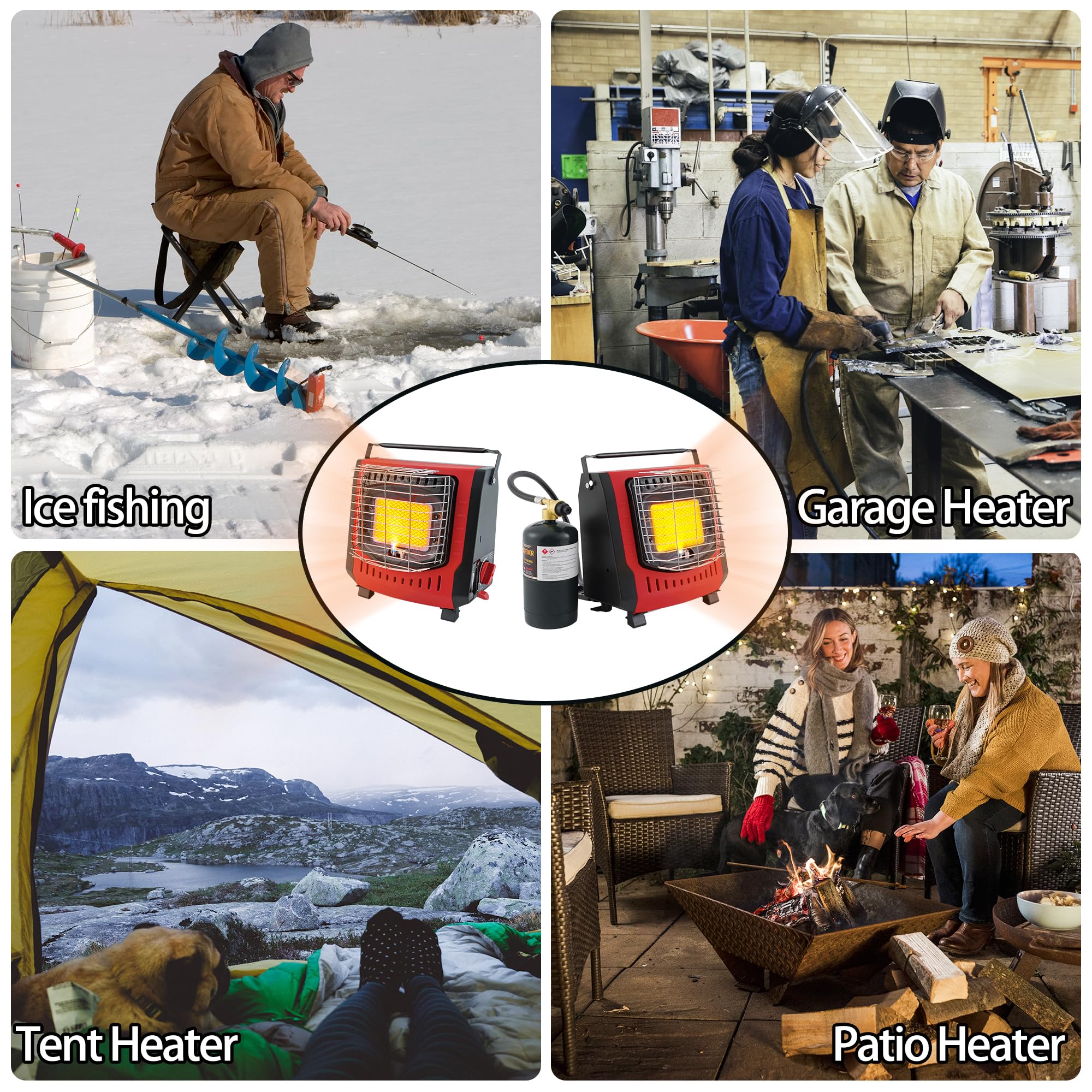 Ice Fishing Mr Heater Inside Tent Propane Heater Stove Portable