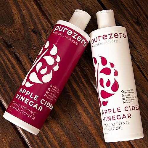 Miniatura 5 de Purezero Set de champú y acondicionador de vinagre de sidra de manzana, desintoxicación del cuero cabelludo y el cabello, pH equilibrado, aumenta la