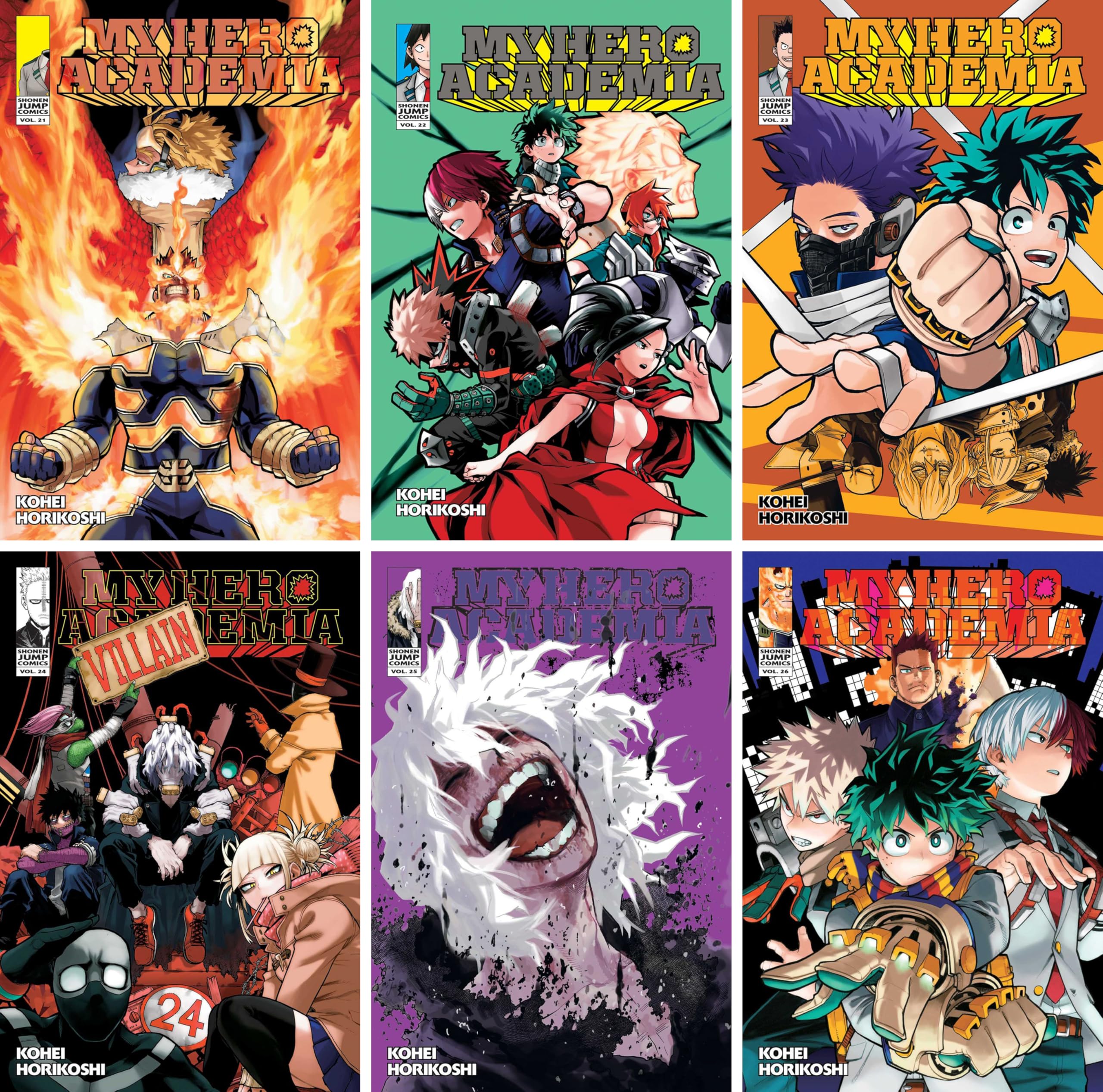My Hero Academia Series (Volumes 21-41) Manga Set, by Kohei Horikoshi (21 Books)