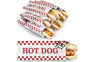 Stock Your Home Red Checkered 200 Pack Foil Laminated Hot Dog Wrappers.
