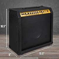 Vista 5 de LyxPro Amplificador de guitarra eléctrica de 60 vatios Combo de amplificador de estudio y escenario de estado sólido con altavoz de 10" de 4