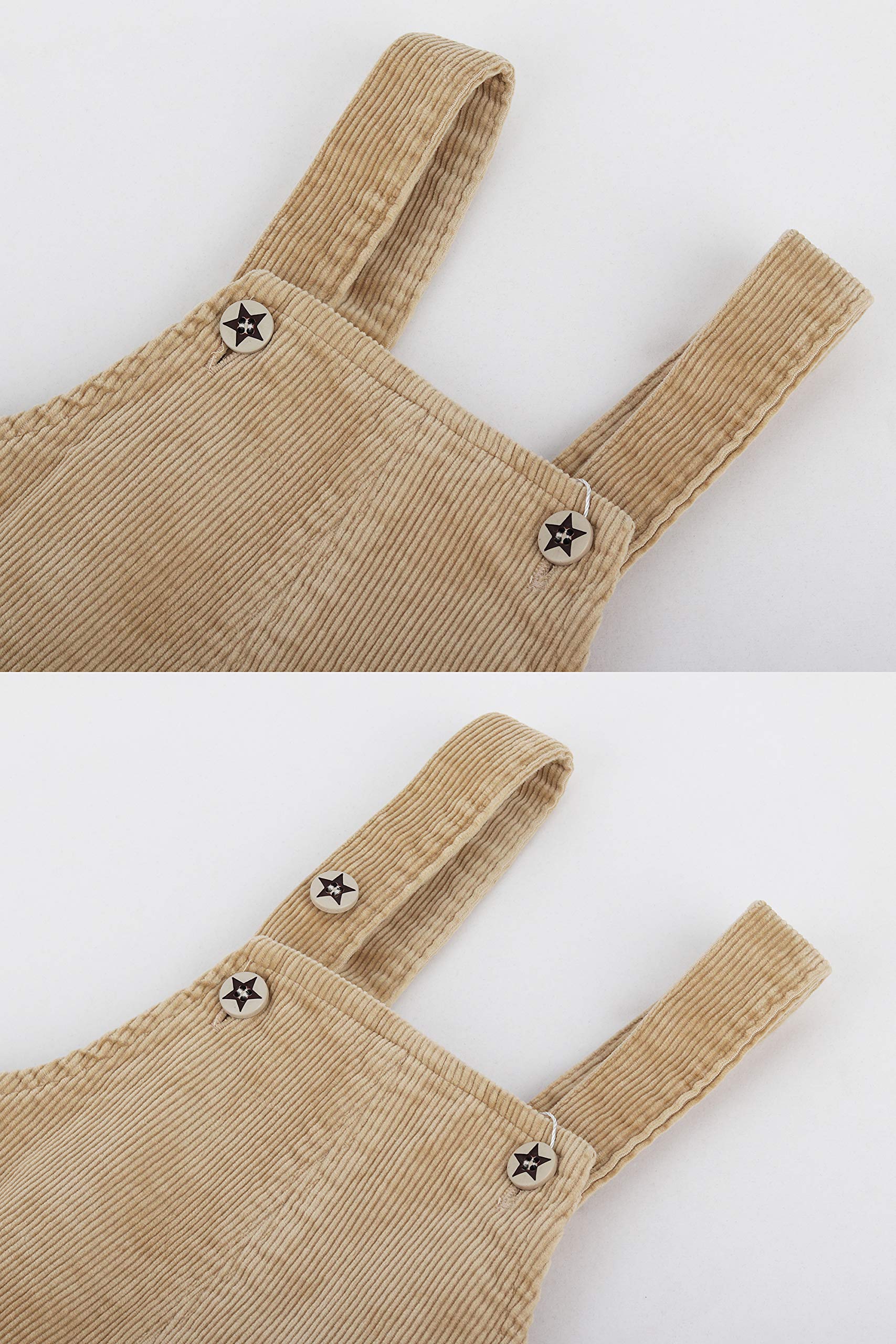 Salopette en Velours Côtelé pour Bébé Tout-Petit Enfants Garçon et Fille avec Bretelles pour Bébé Tout-Petit Enfants 1-4 ans Style Vintage Rétro - Taille 80/86/92/98/104/110