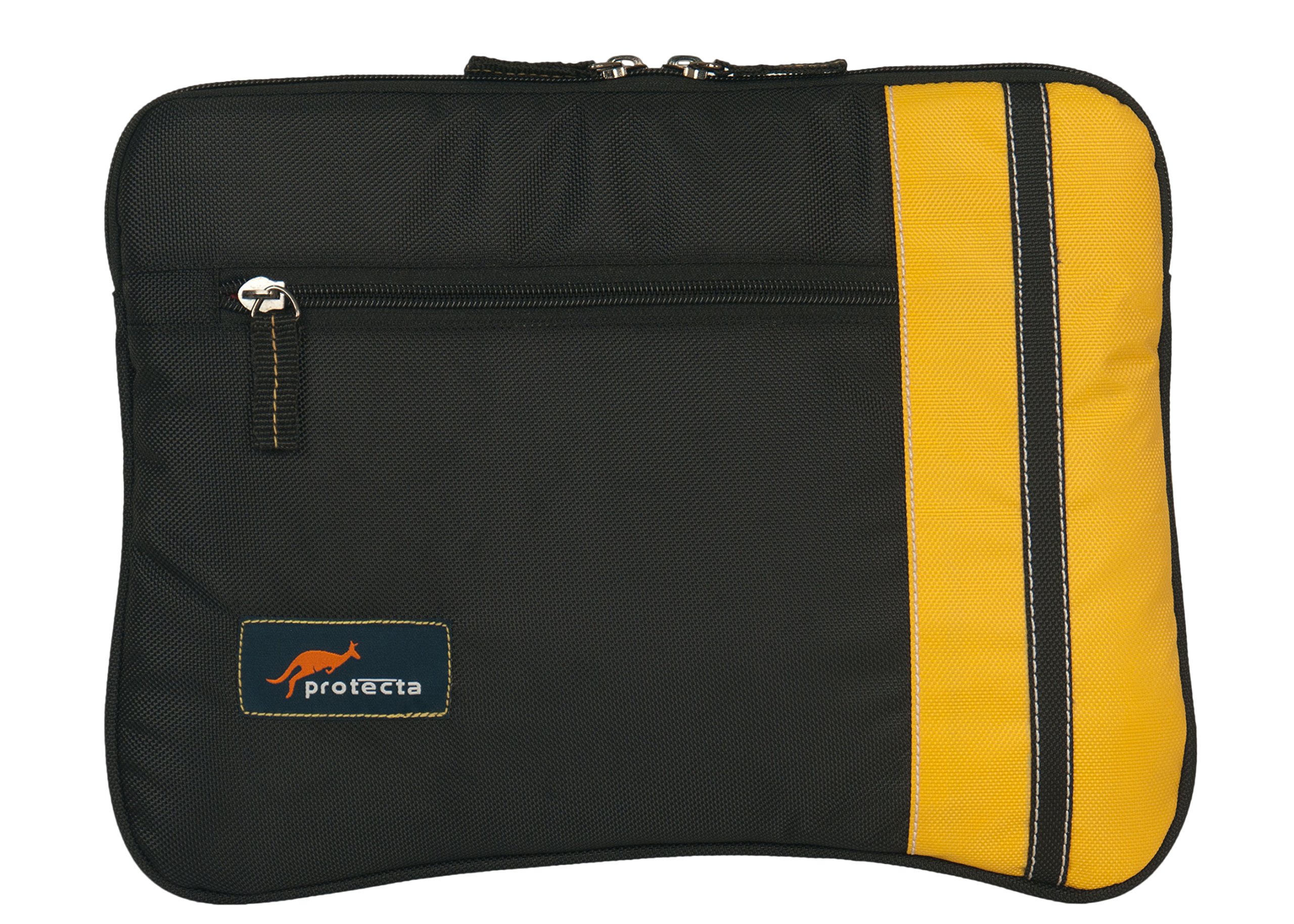 Protecta Stripy Laptop Sleeve for MacBook Air© / MacBook Pro Retina & Other Slim Profile 13 Inch Laptops (Black & Yellow)