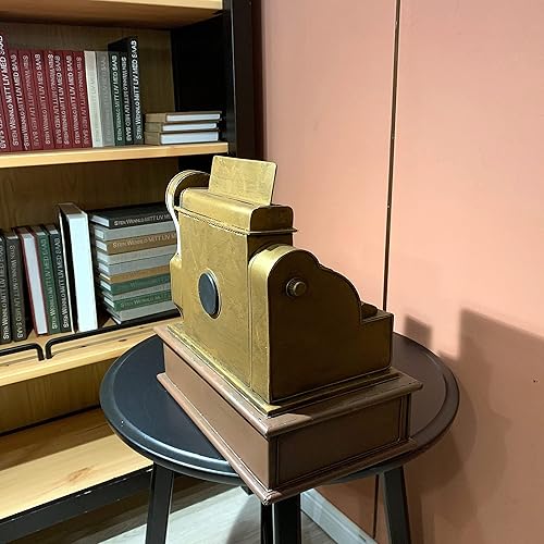 Miniatura 9 de Caja registradora vintage modelo hucha caja de almacenamiento caja de almacenamiento caja de joyería anillo caja de baratija gabinete estatuilla