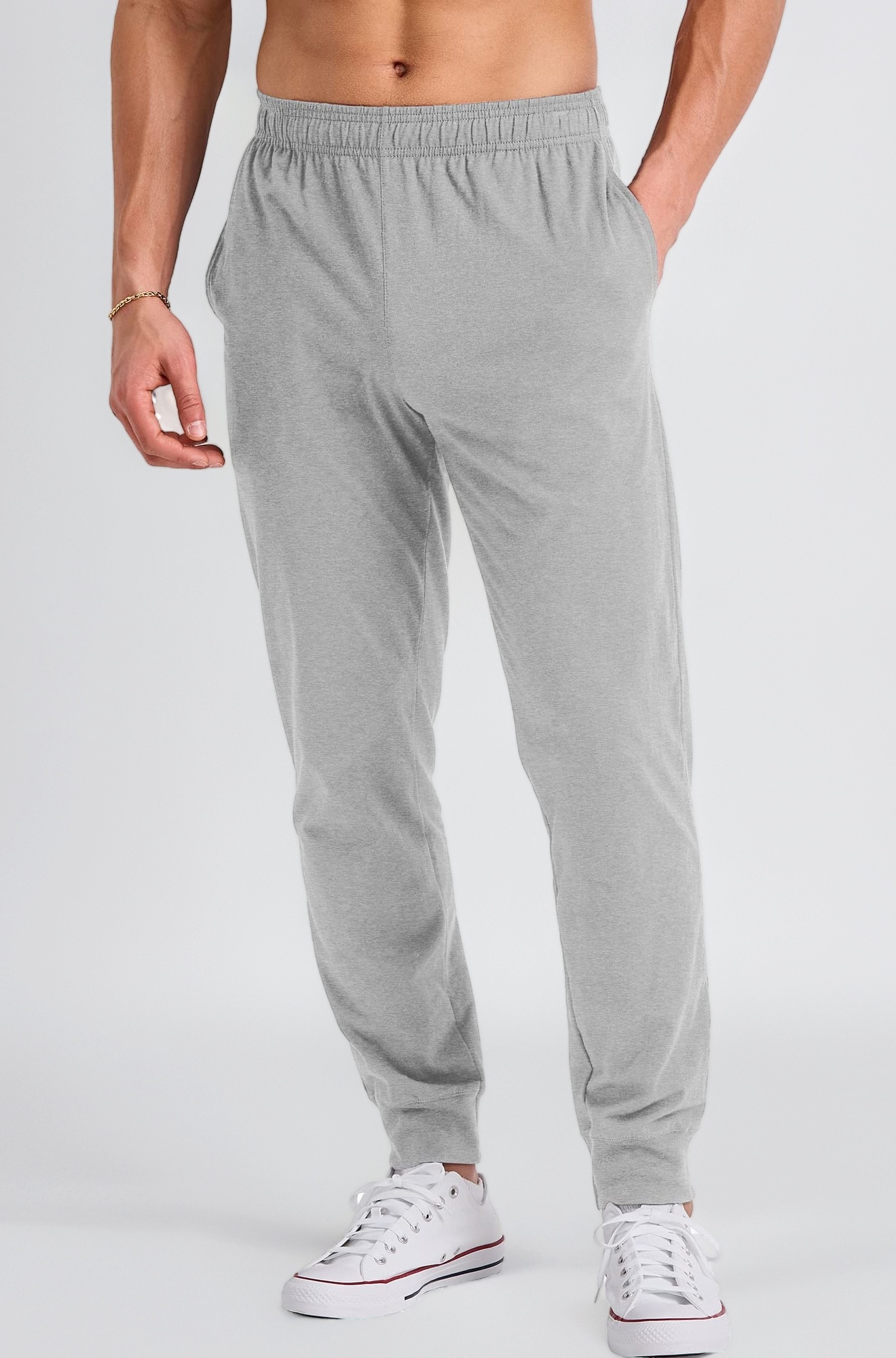 Hanes Originals Cotton Joggers, Jersey Sweatpants for Men with Pockets, 30" Inseam