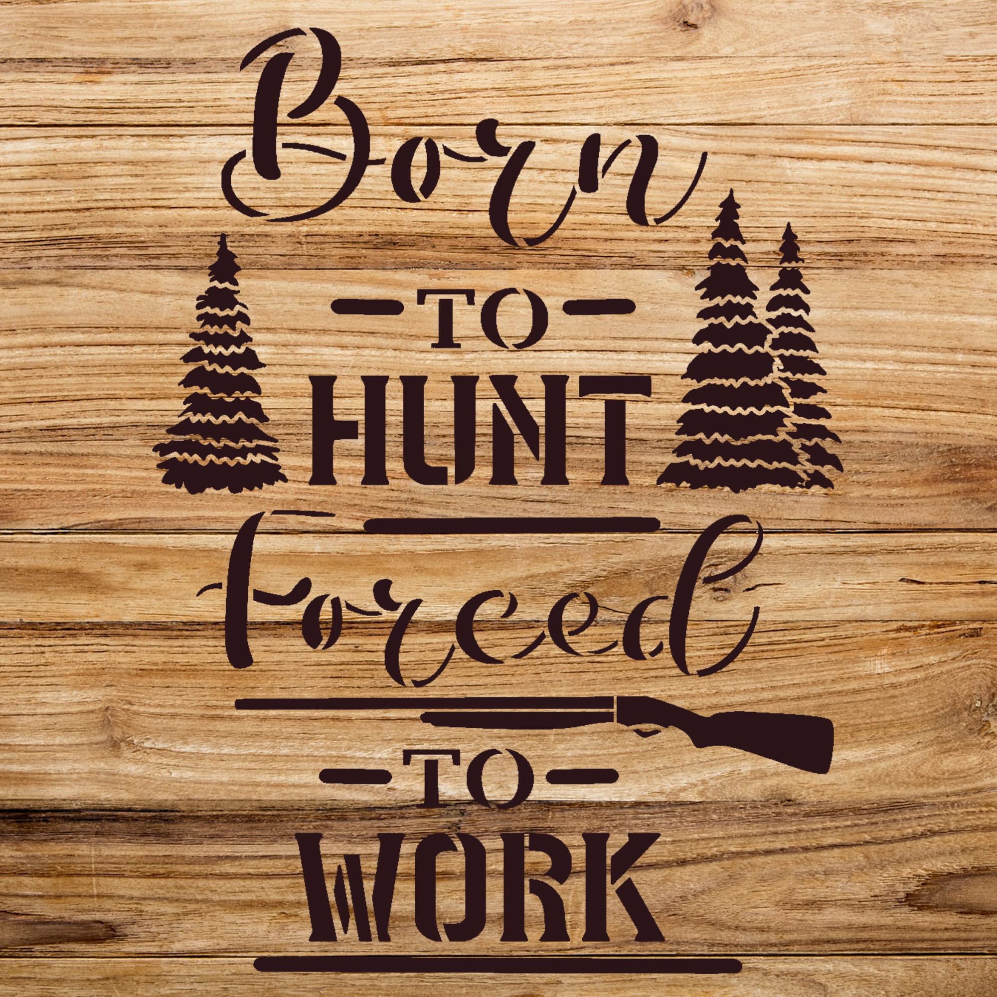 Hunting Stencil Pattern for Wood and Home Decor, DIY Nature Inspired Design, Perfect for Crafting and Painting Projects - Size A4 (8.8