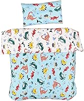 Vista 9 de MEJU Funda de edredón 100% algodón con diseño de botella de leche de vaca 43" X 59" + funda de almohada 13" X 19", juego de ropa de cama con cierre