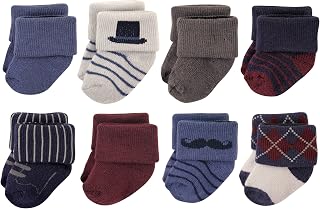 Hudson Baby Baby 8-pack Cotton Rich Newborn and Terry Socks