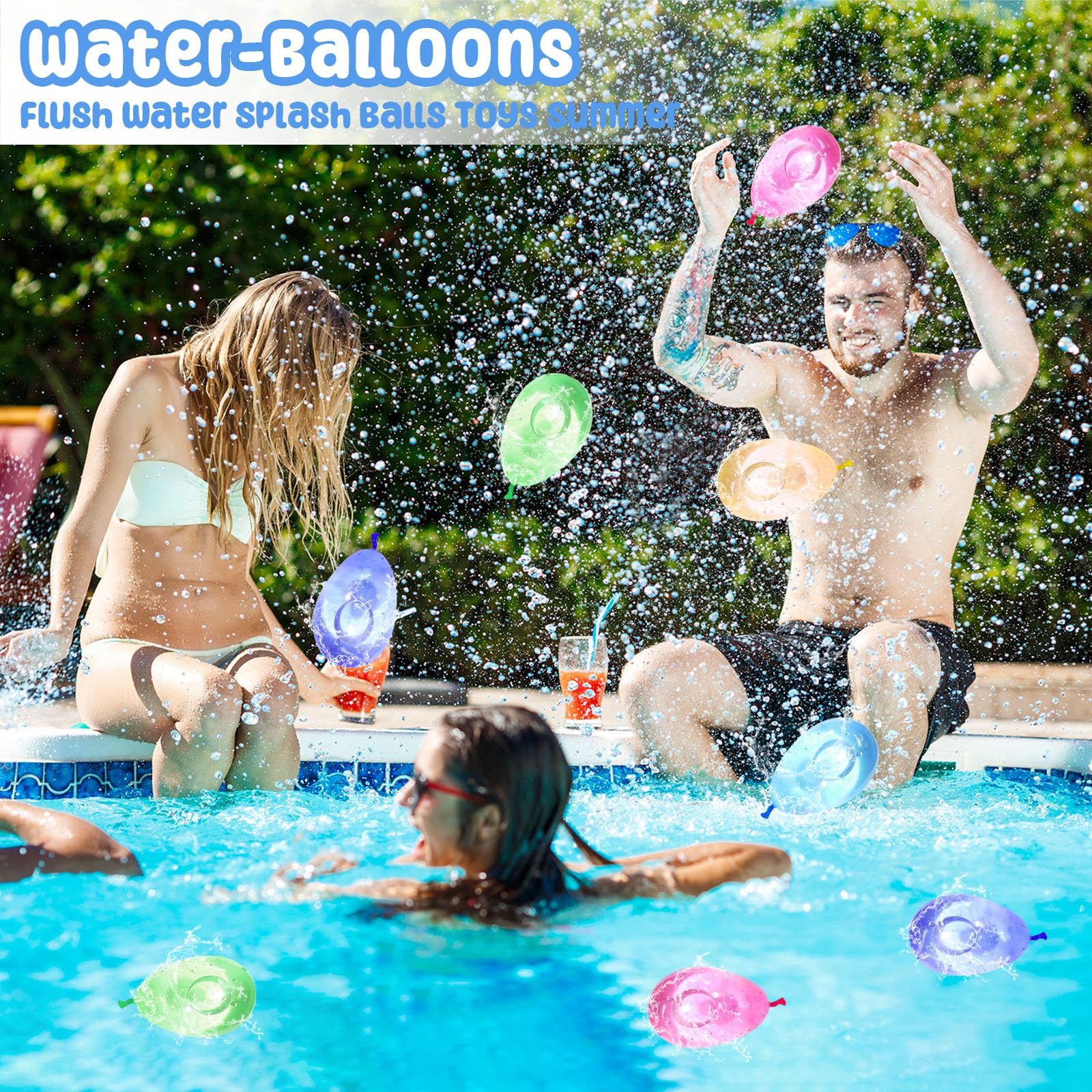 555 Globos De Agua Autosellantes Y Reutilizables - Fáciles De Llenar - Perfectos Para Guerras De Agua En Verano