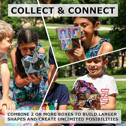 Miniatura 6 de Shashibo - Paquete de 2 cubos que cambian de forma, juego para aliviar la ansiedad, con 36 imanes de tierras raras, premiado y patentado,