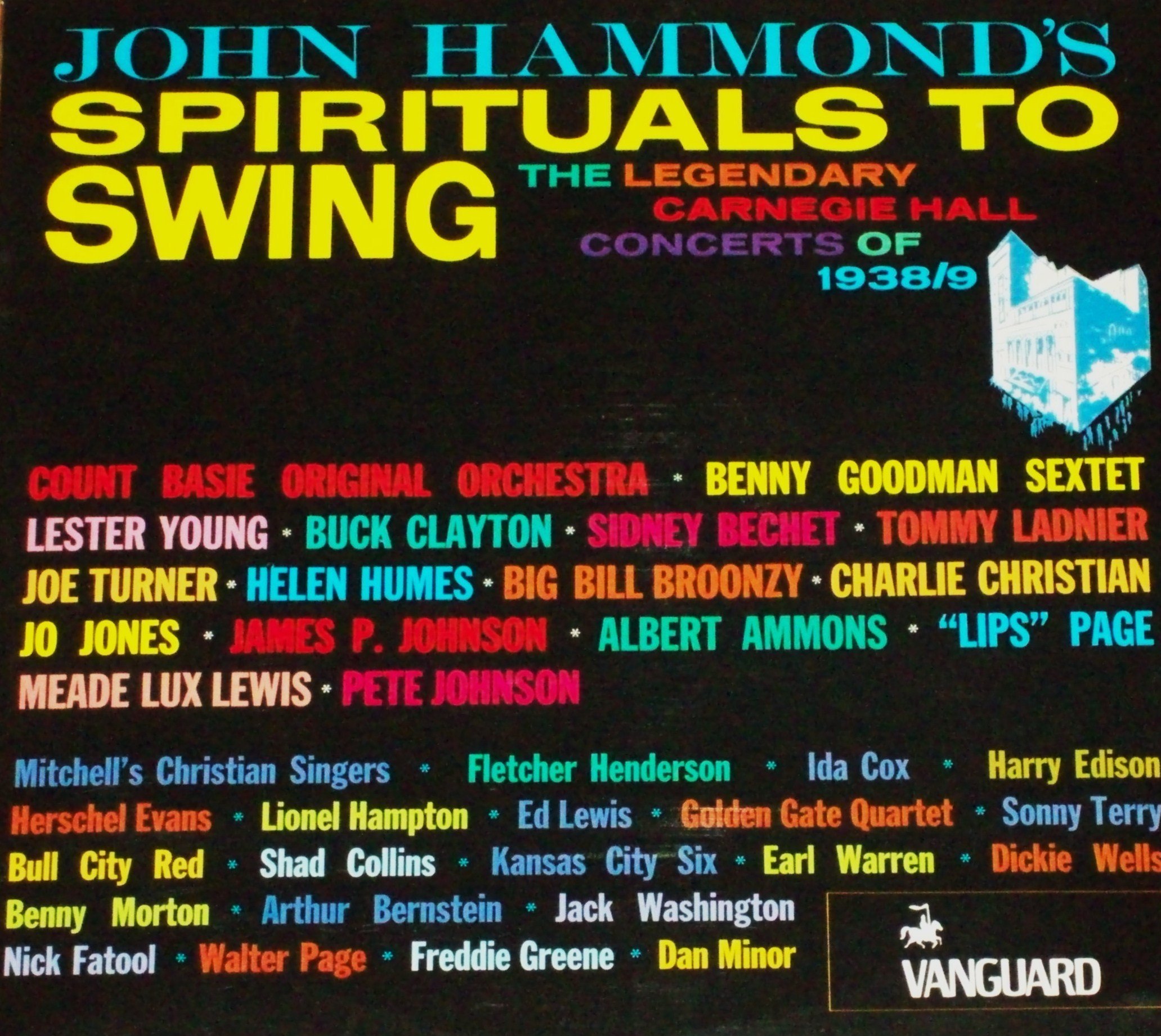 JOHN HAMMOND Spirituals To Swing 2 LP original UK pressing VANGUARD VRS 8523/4 jazz blues folk Carnegie Hall Concerts Of 1938/1939