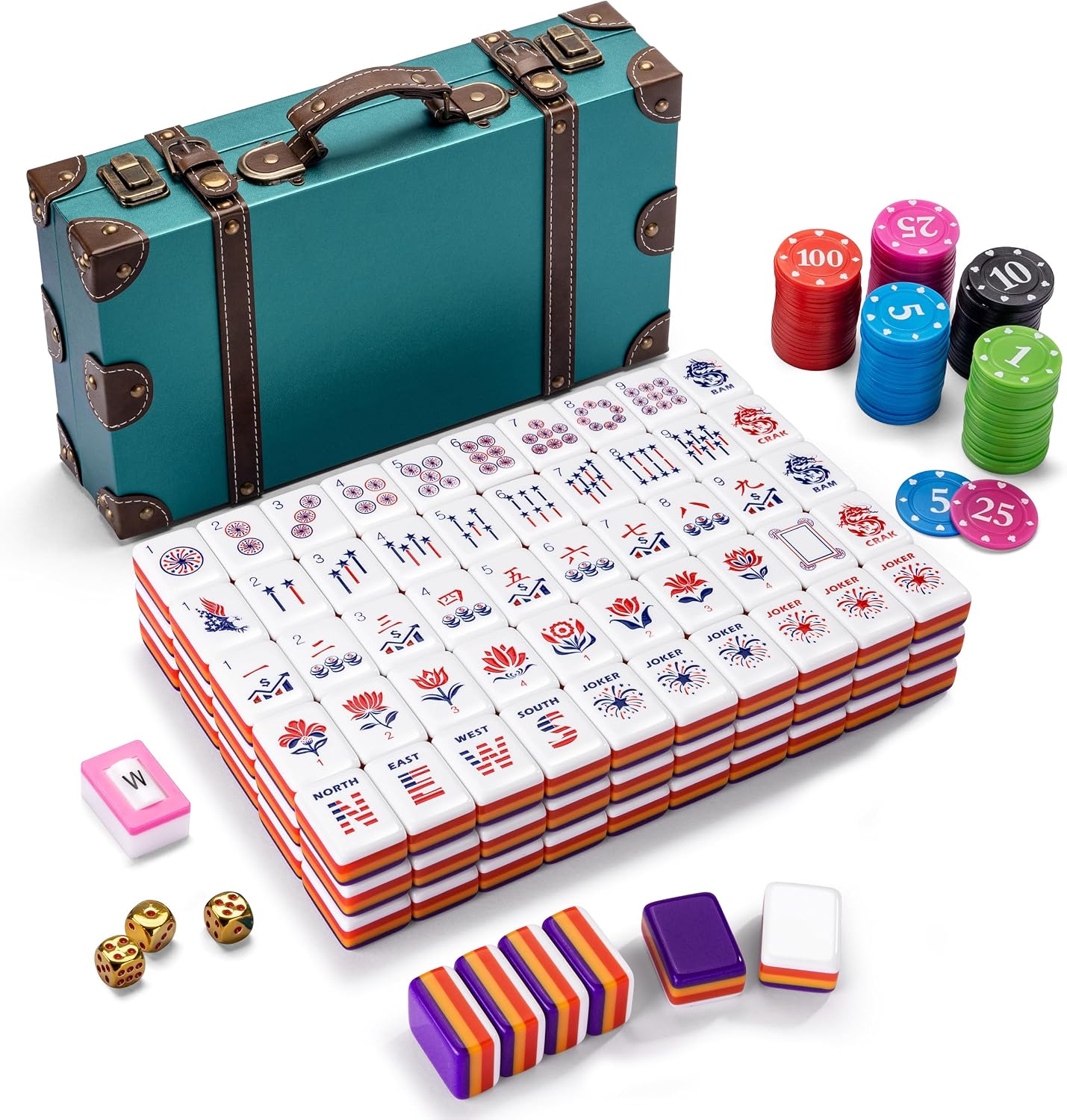 Patriotic 4-Layer American Mahjong Set