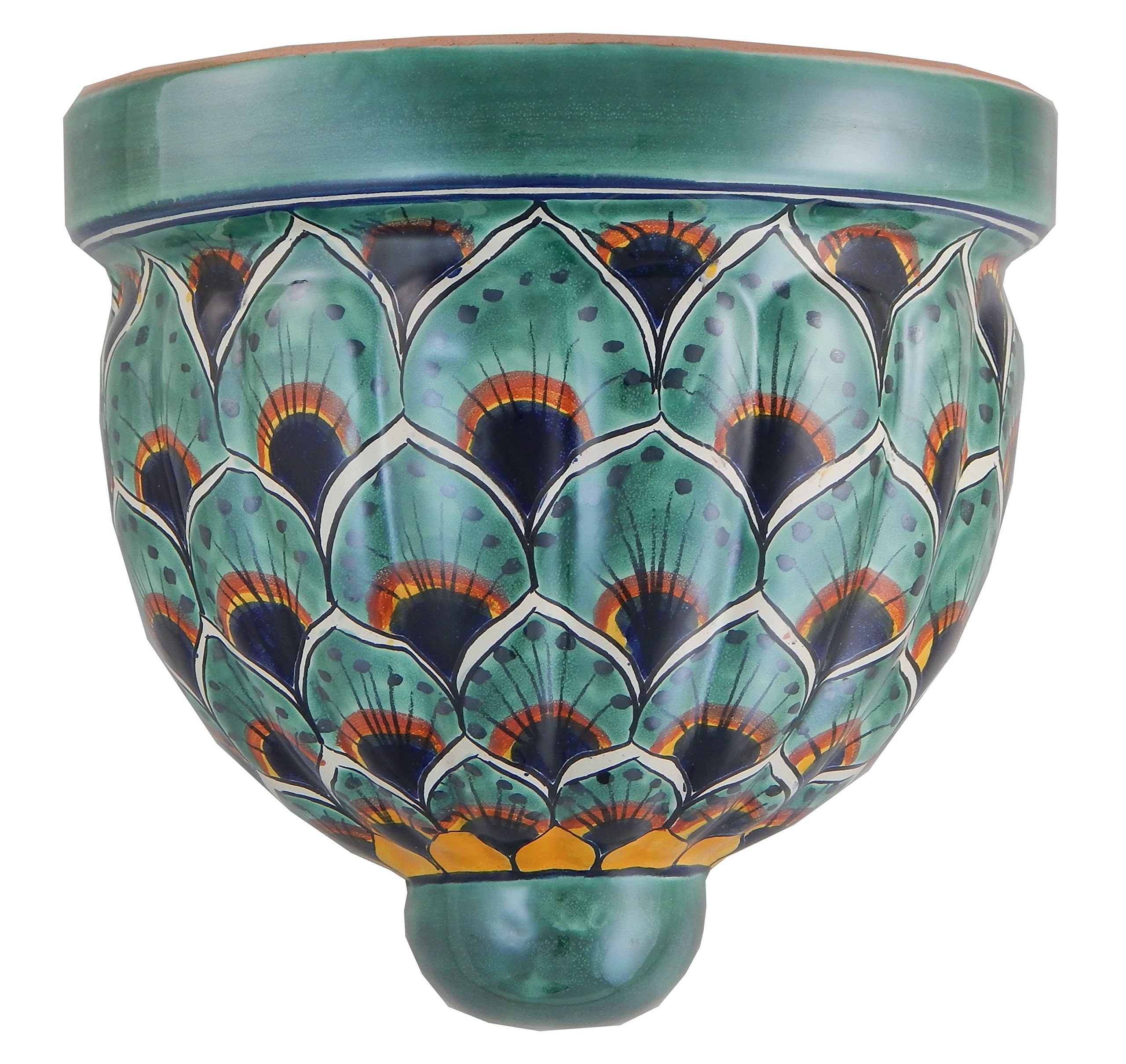 COLOR Y TRADICIÓN Mexican Talavera Wall Planter Handmade Hand Painted Pottery Planter Wall Hanging Sconce Planter # 34
