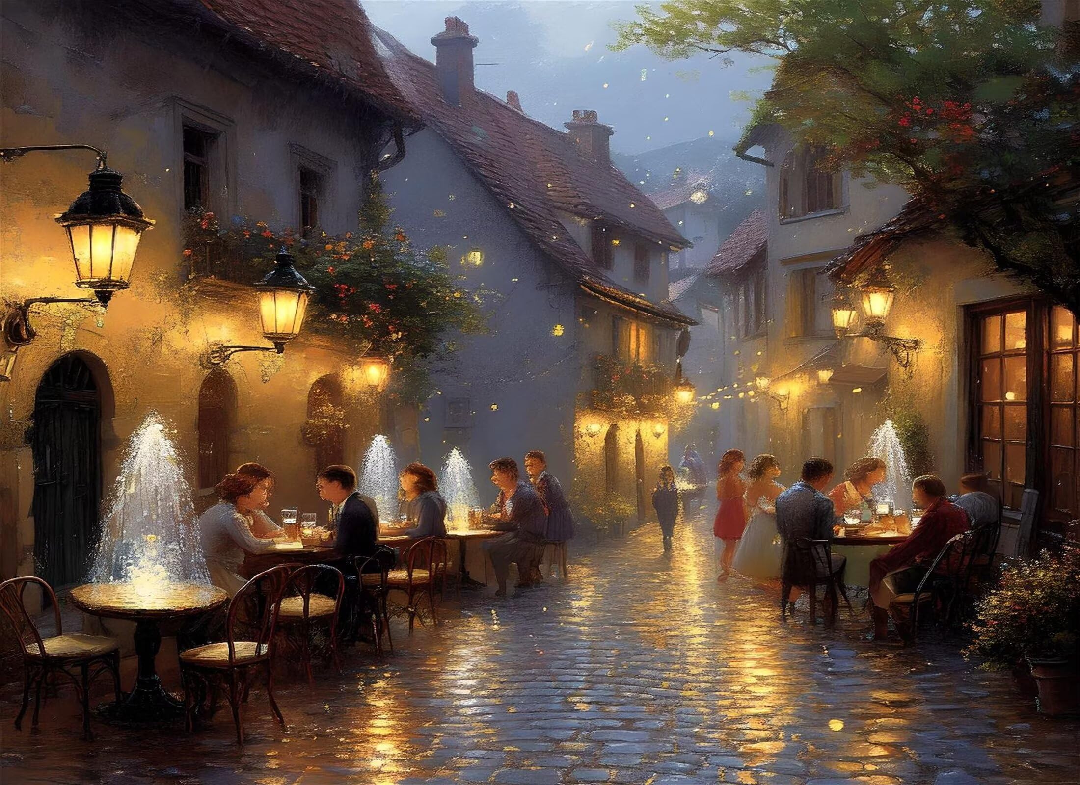 Puzzle 3000 elementów dla dorosłych 3000 sztuk, nocny widok, gry edukacyjne, drewniane puzzle, gra uliczna, prezenty dla nastoletnich chłopców w wieku 14-16 lat, 122 x 81 cm, g-466